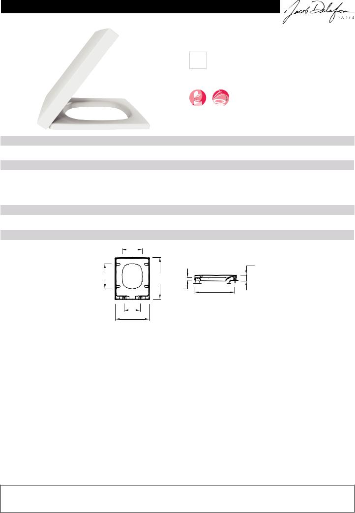 Jacob Delafon TERRACE E70019-00 Datasheet