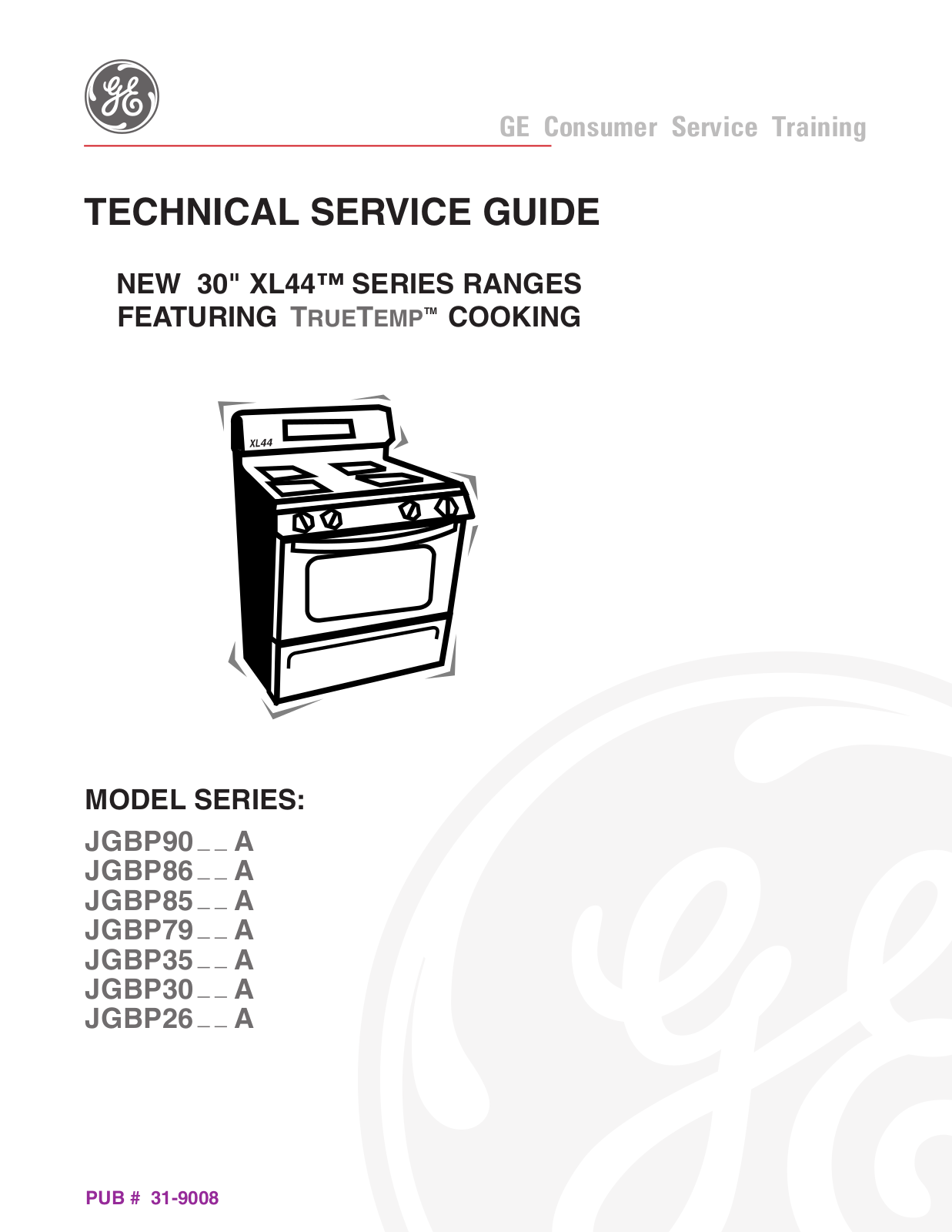 GE JGBP30 A, JGBP90 A, JGBP79 A, JGBP35 A, JGBP86 A User Manual