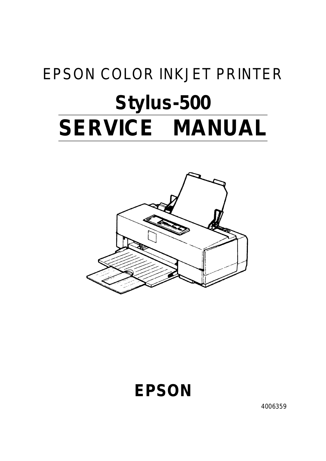 Epson Stylus 500 Service Manual