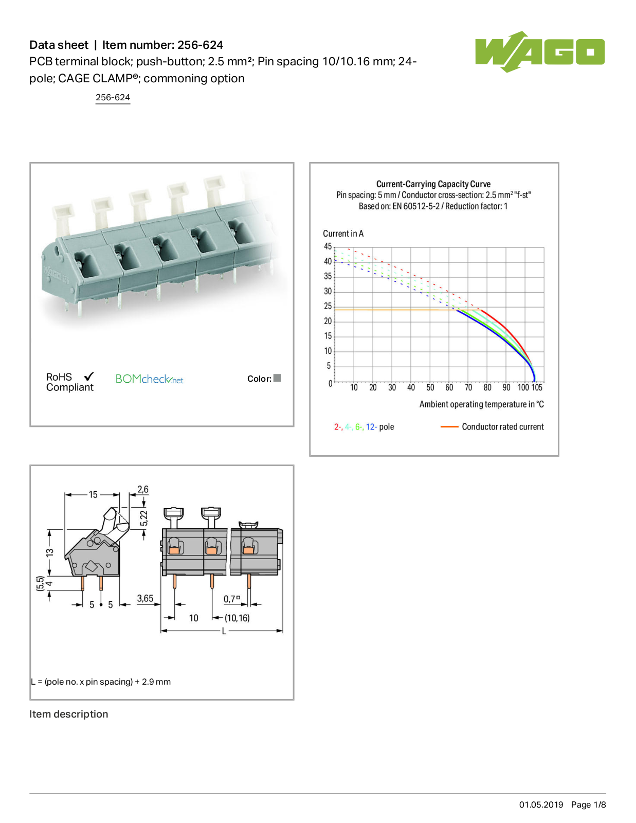 Wago 256-624 Data Sheet