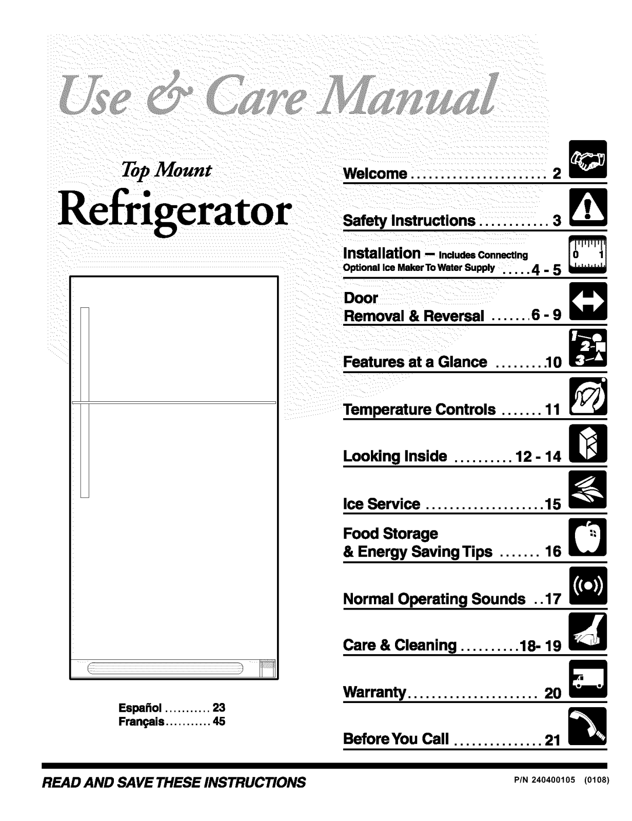 Frigidaire NGS21TZAW4, NGS21TZAW3, NGS21TZAQ4, NGS21TZAQ3, NGS21TZAB4 Owner’s Manual - ManualMachine.com