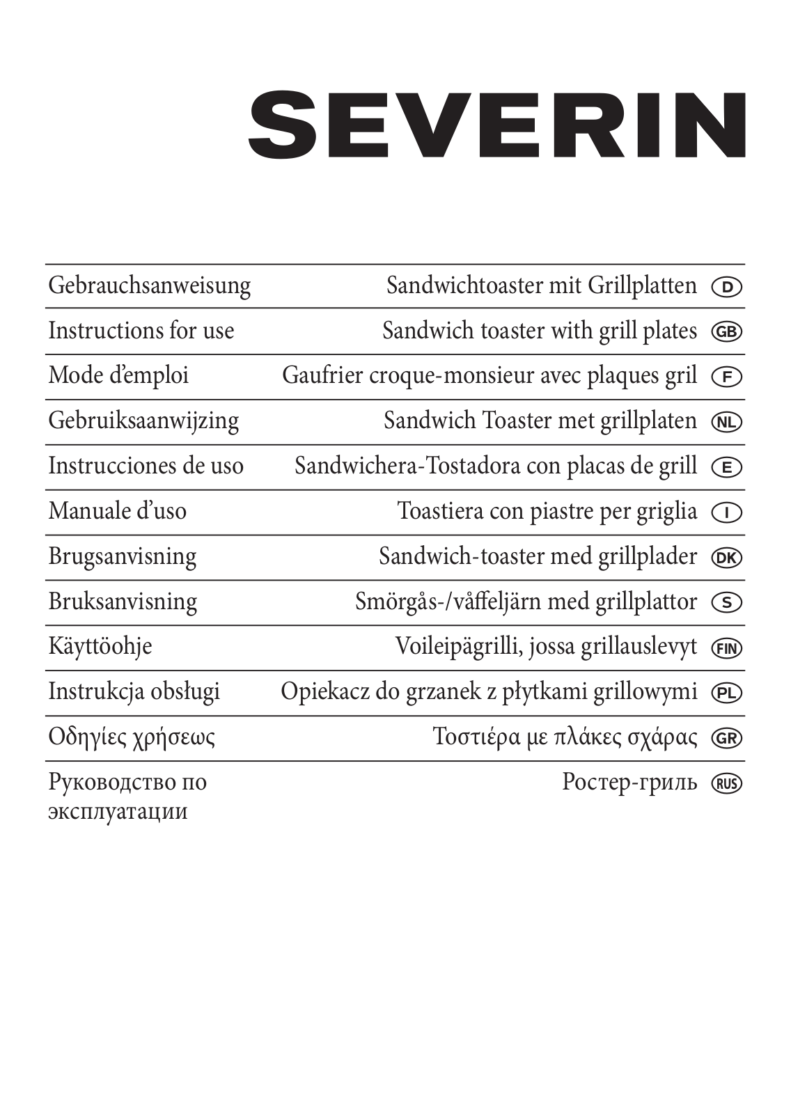 Severin SA 2967 User Manual