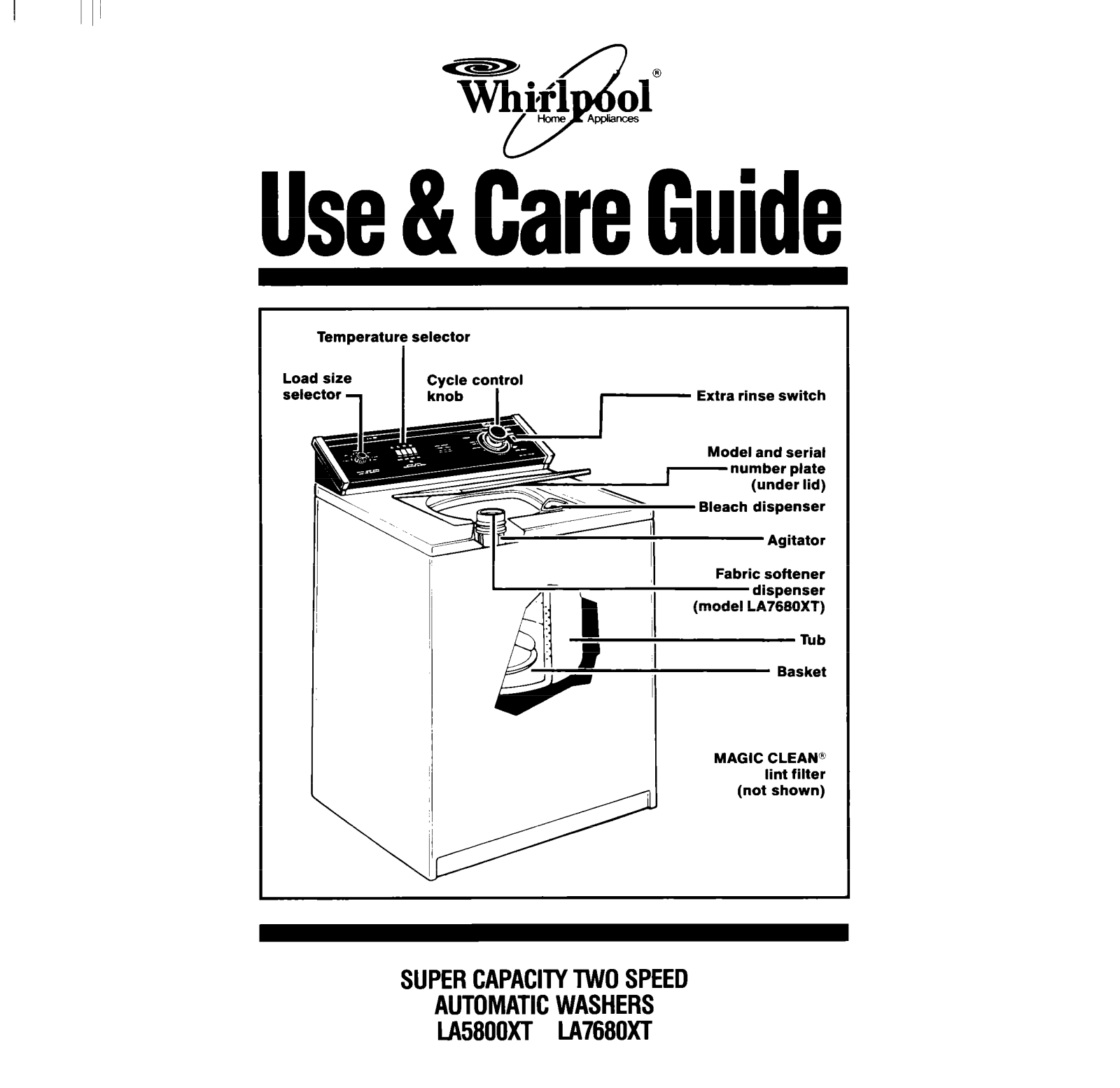 Whirlpool LA768OXT, LA58OOXT User Manual - ManualMachine.com