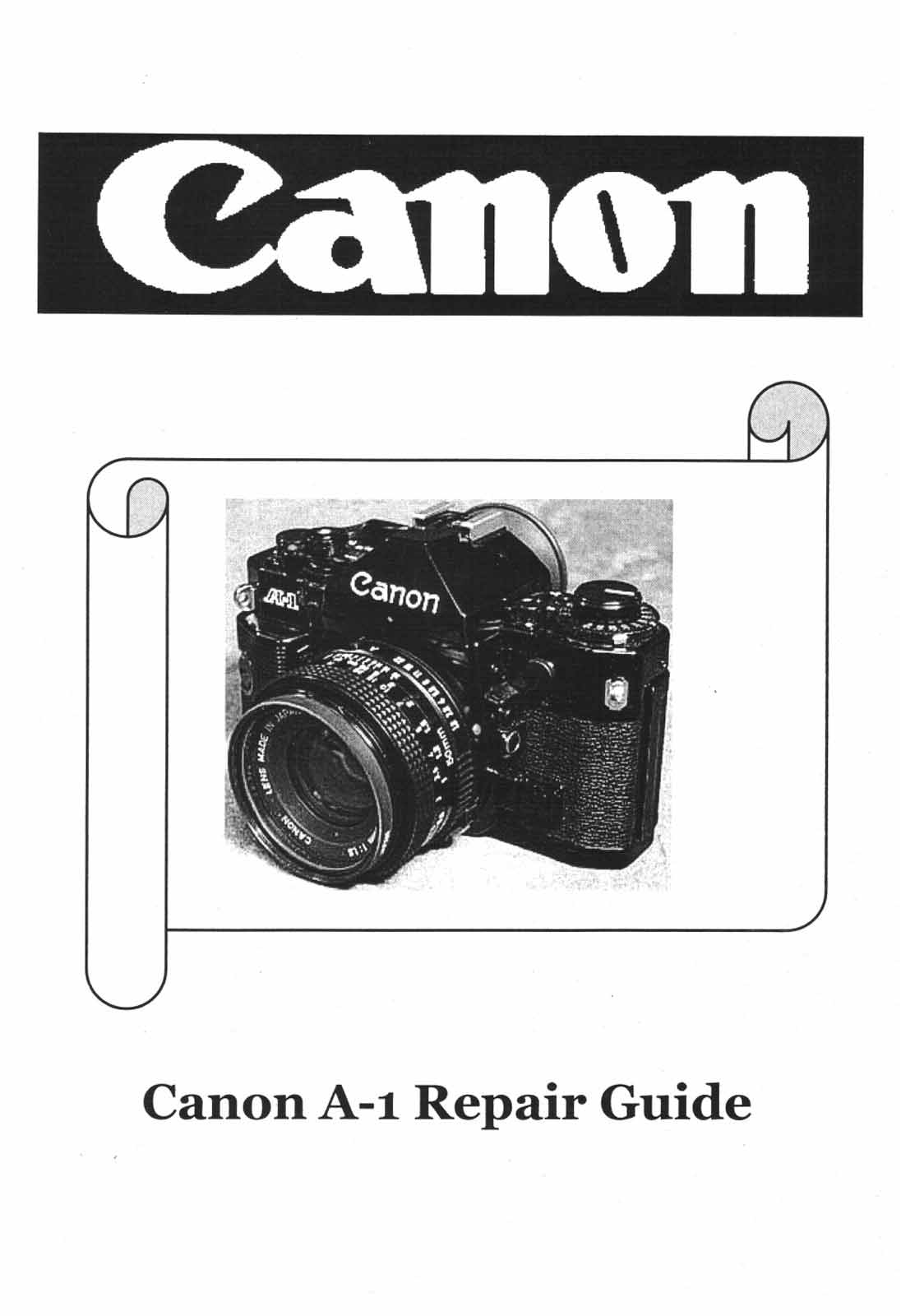 Canon A-1 Repair manual