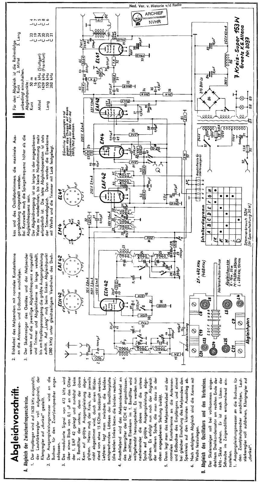 Graetz 153W Schematic