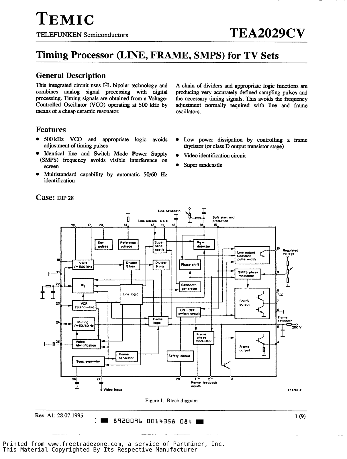 TEMIC TEA2029CV Datasheet