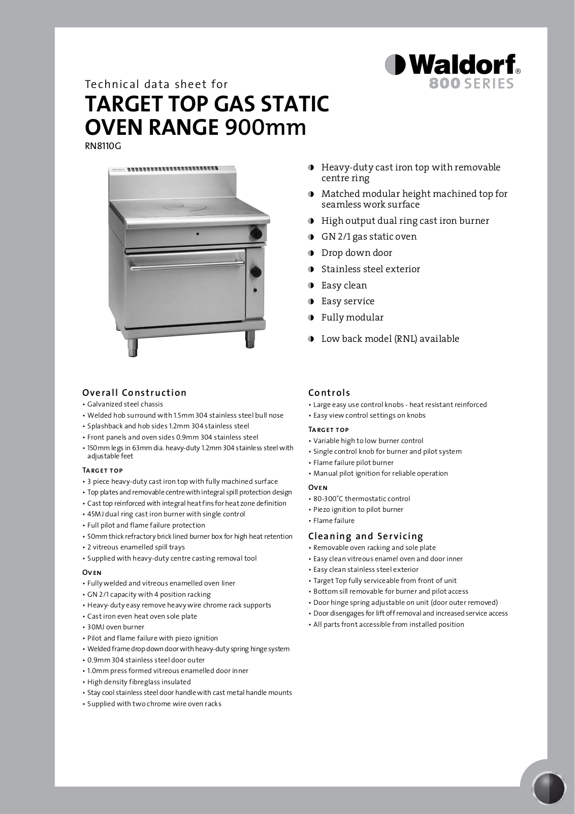 Moffat RN8110G User Manual