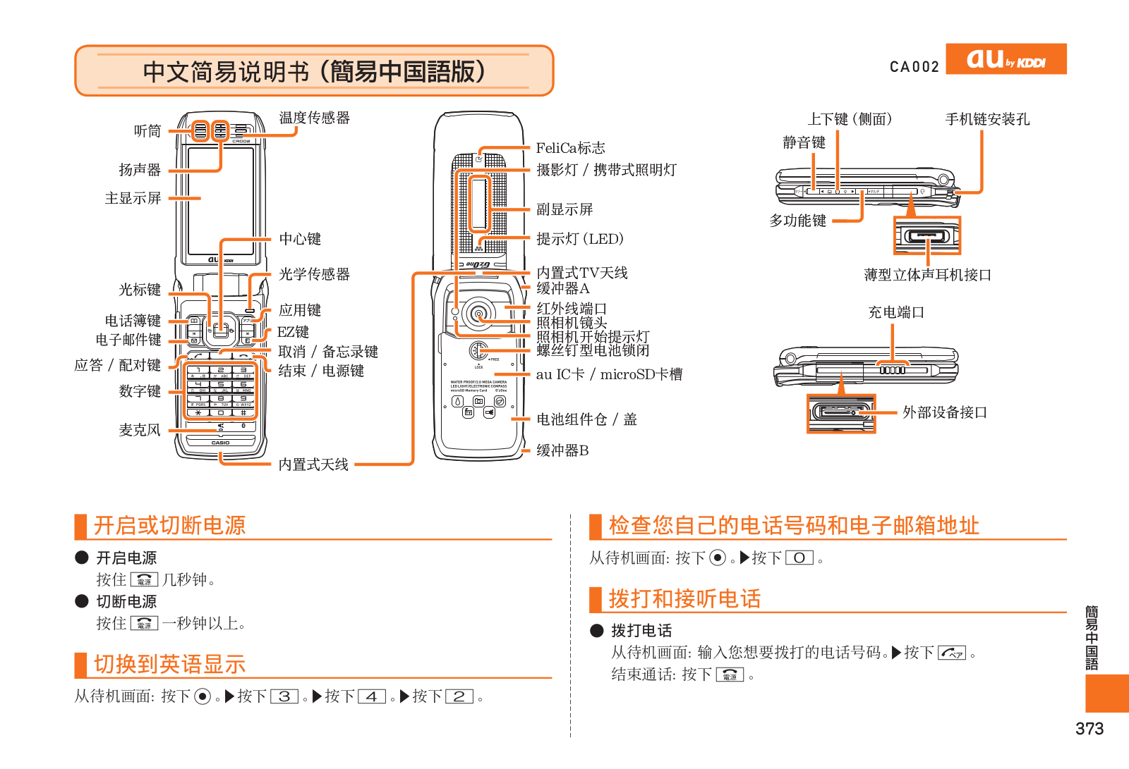 au by kddi CA002 User Manual