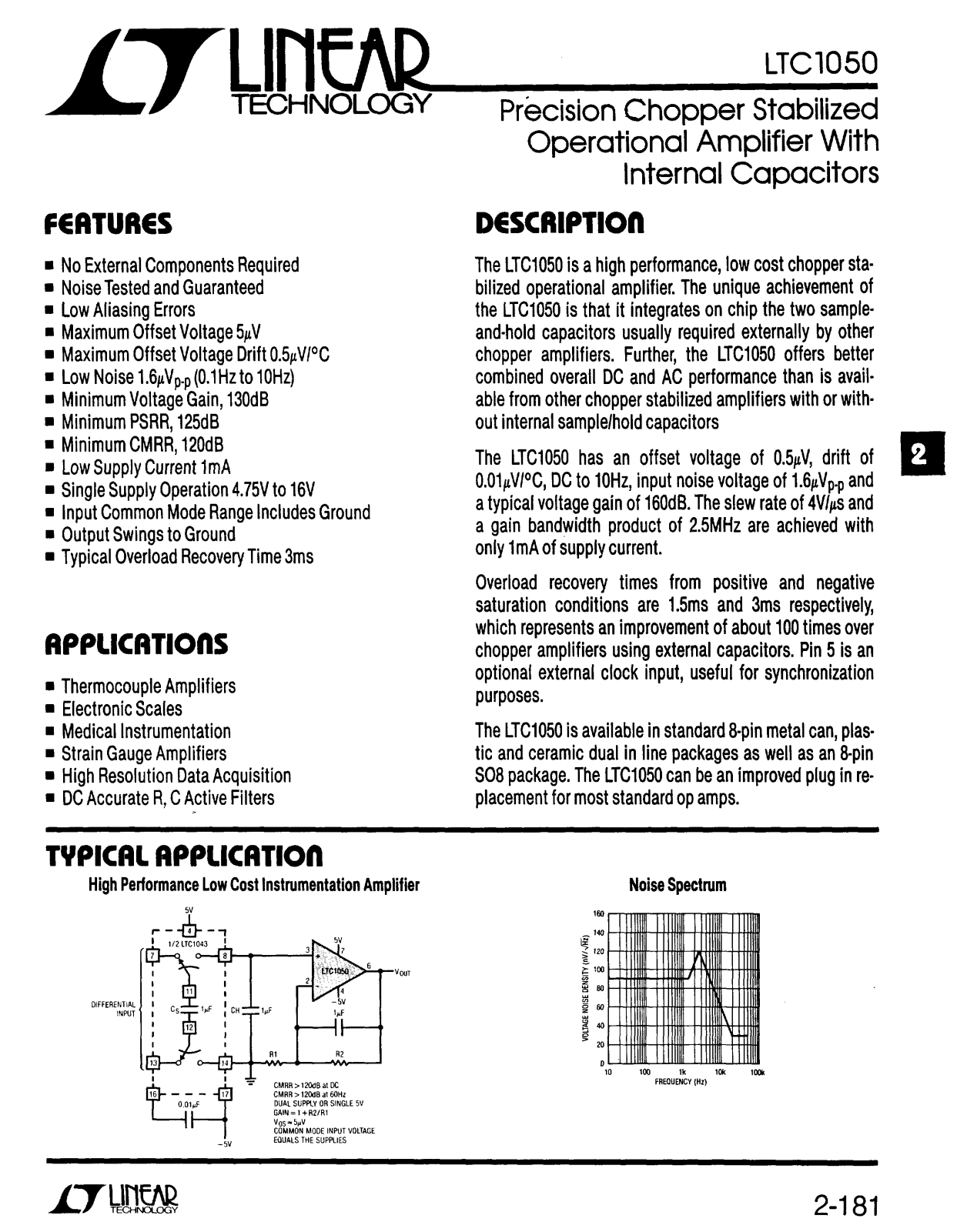 Linear Technology LTC1050 Datasheet