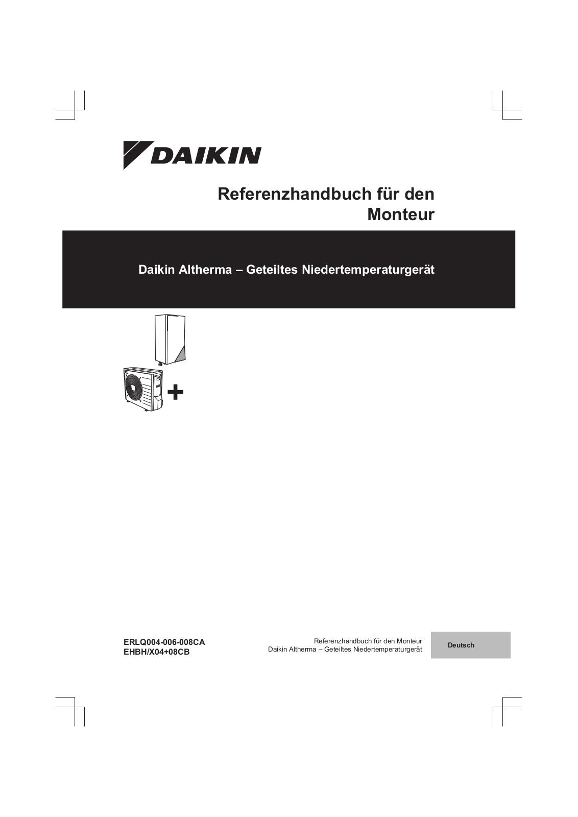 Daikin ERLQ004-006-008CA Installer reference guide