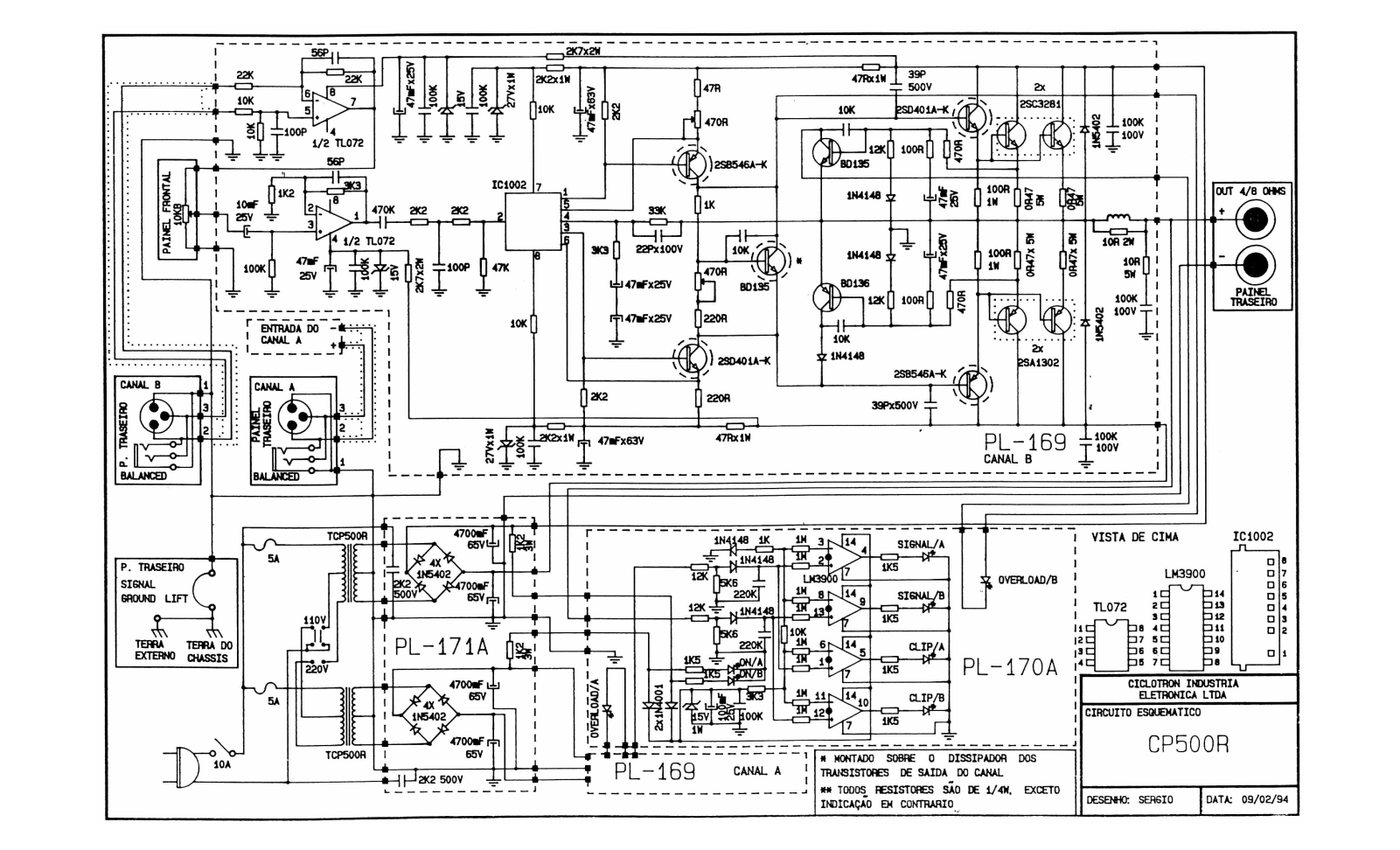 CICLOTRON CP500 R Schematic