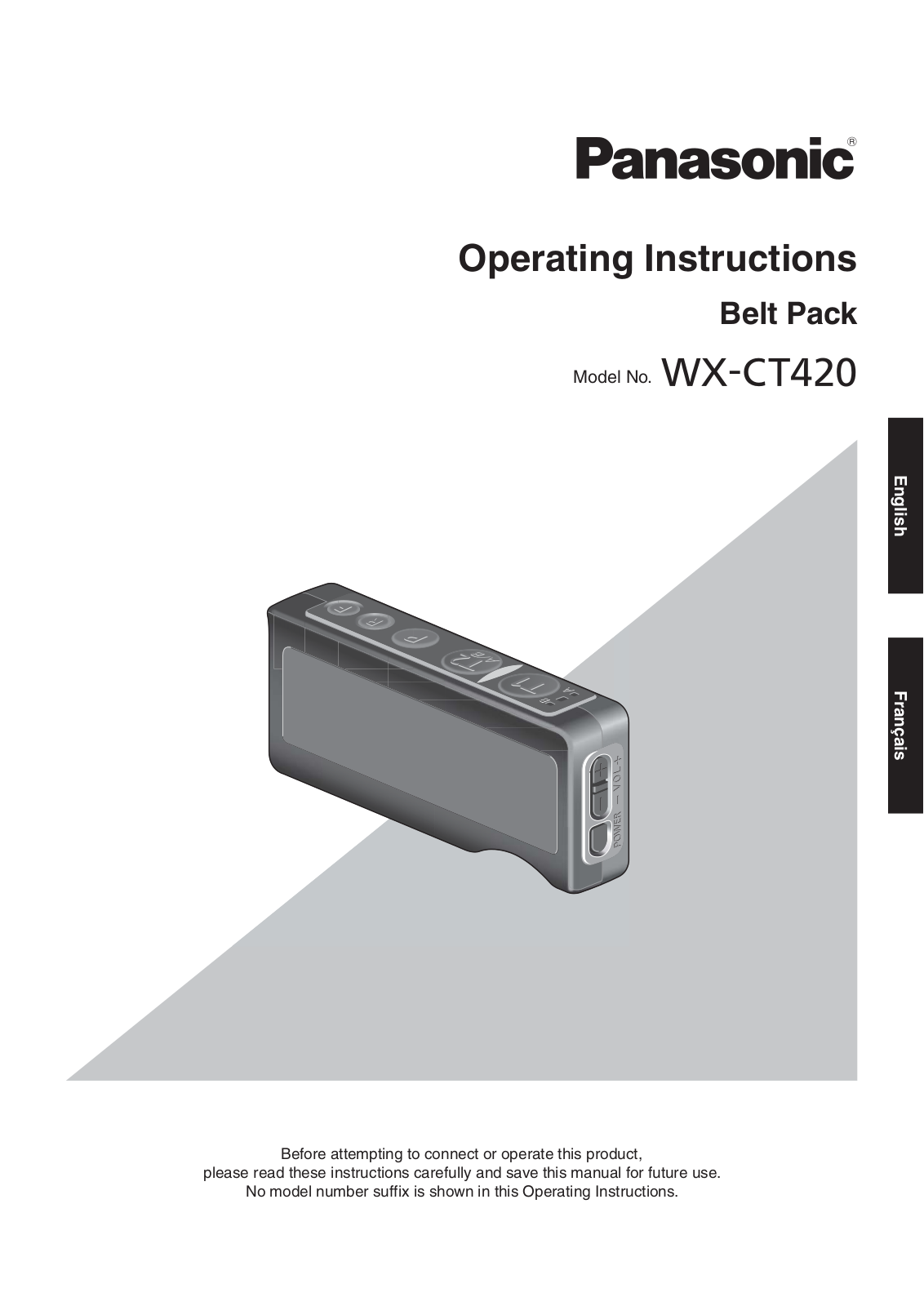 Panasonic 9TAWX CT420 Users Manual