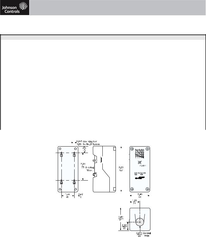 Johnson Controls A350R Catalog Page