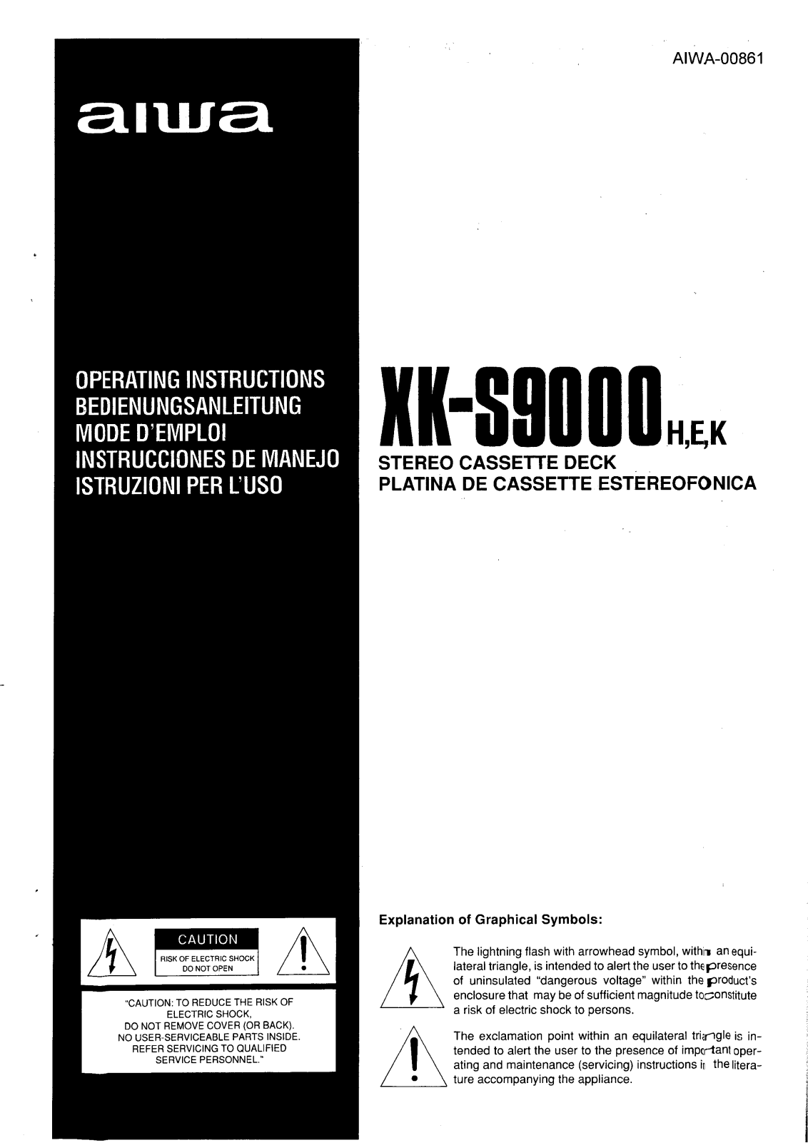 Aiwa XKS-9000 Owners manual
