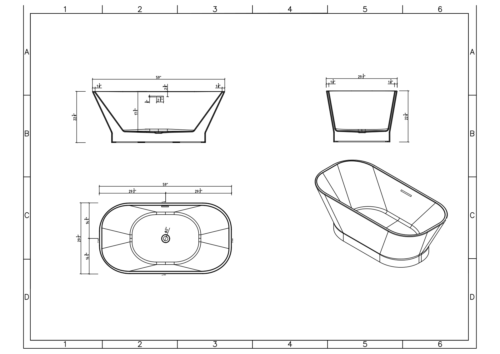 Eviva FBXE2313 Dimensions - ManualMachine.com