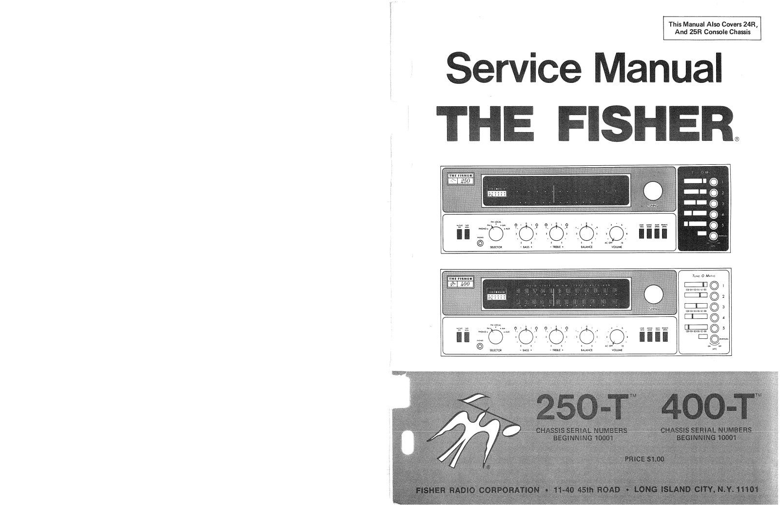 Fisher 250-T, 400-T Service manual