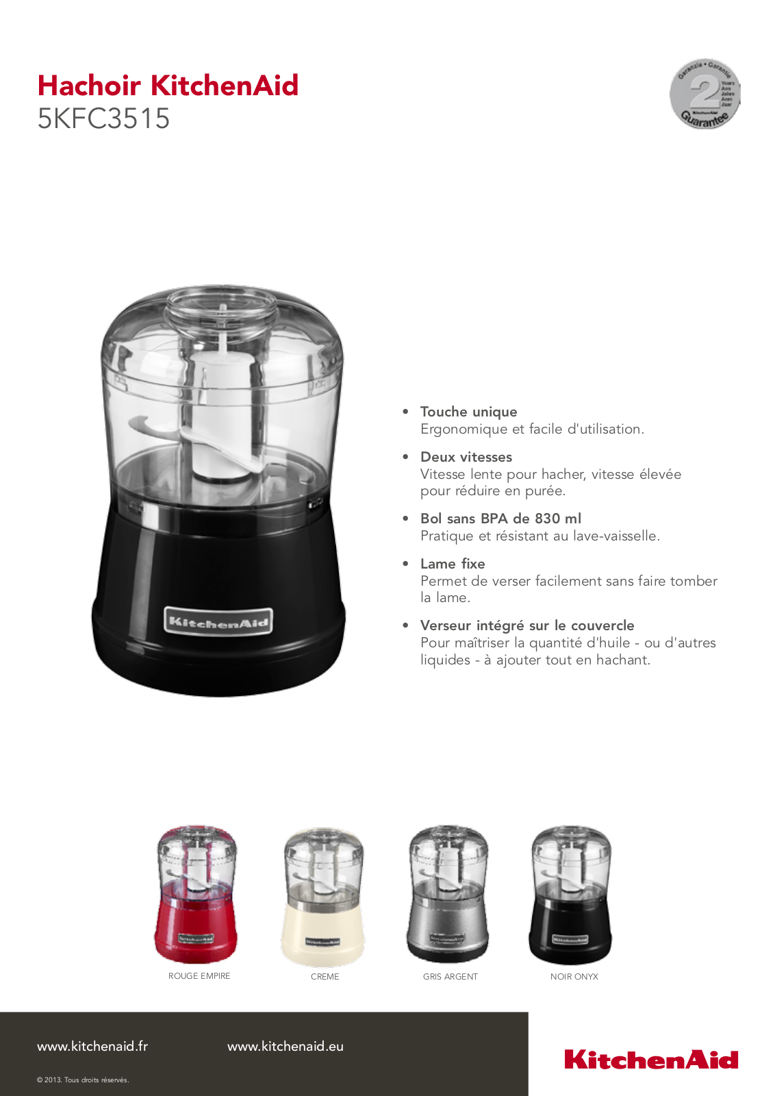 KitchenAid 5KFC3515EAC product sheet