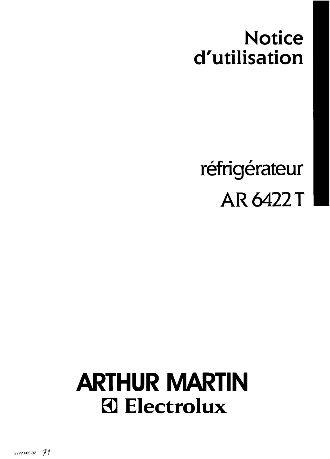 Arthur martin AR6422T User Manual