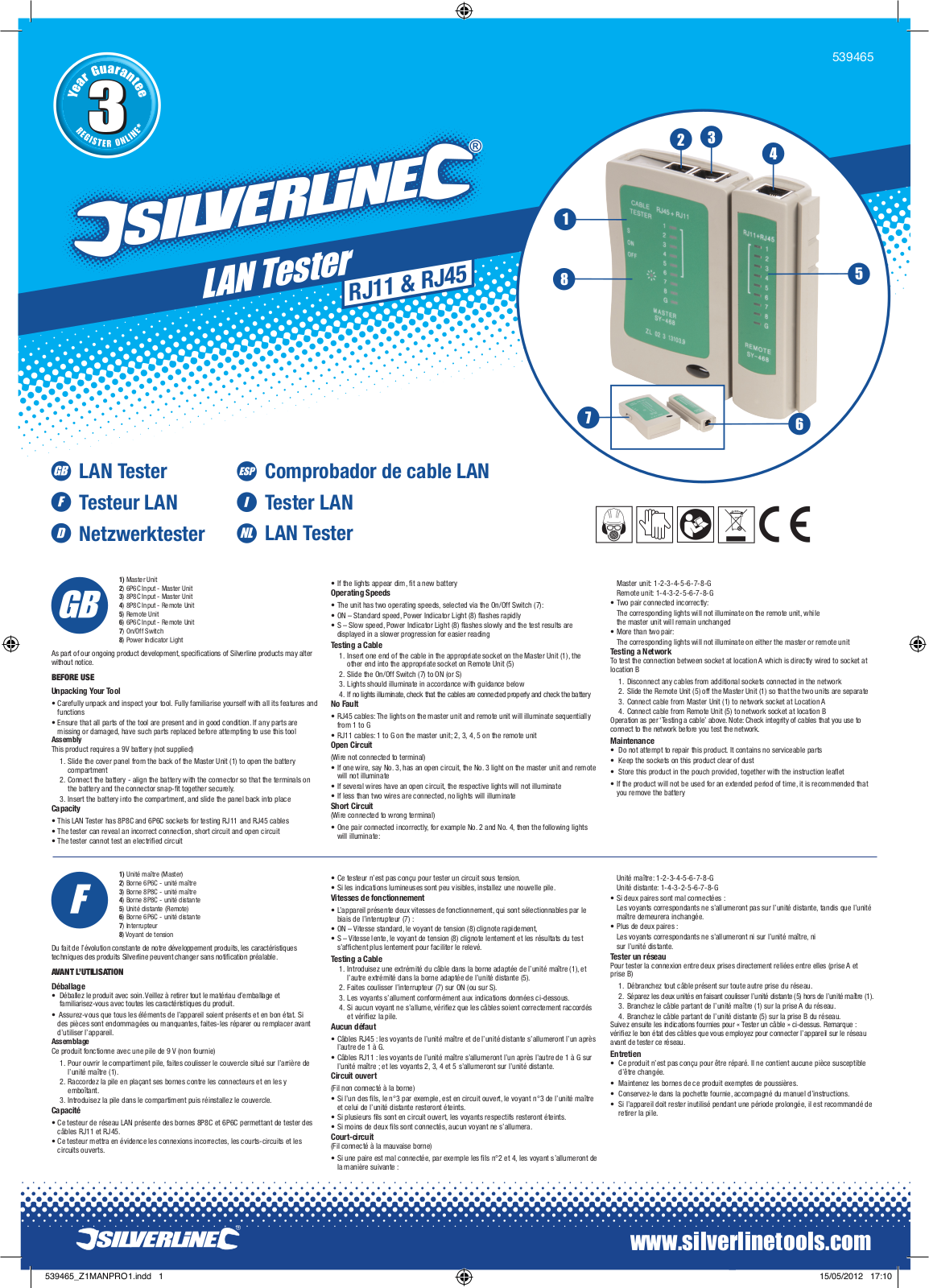 Silverline LAN Tester User Manual