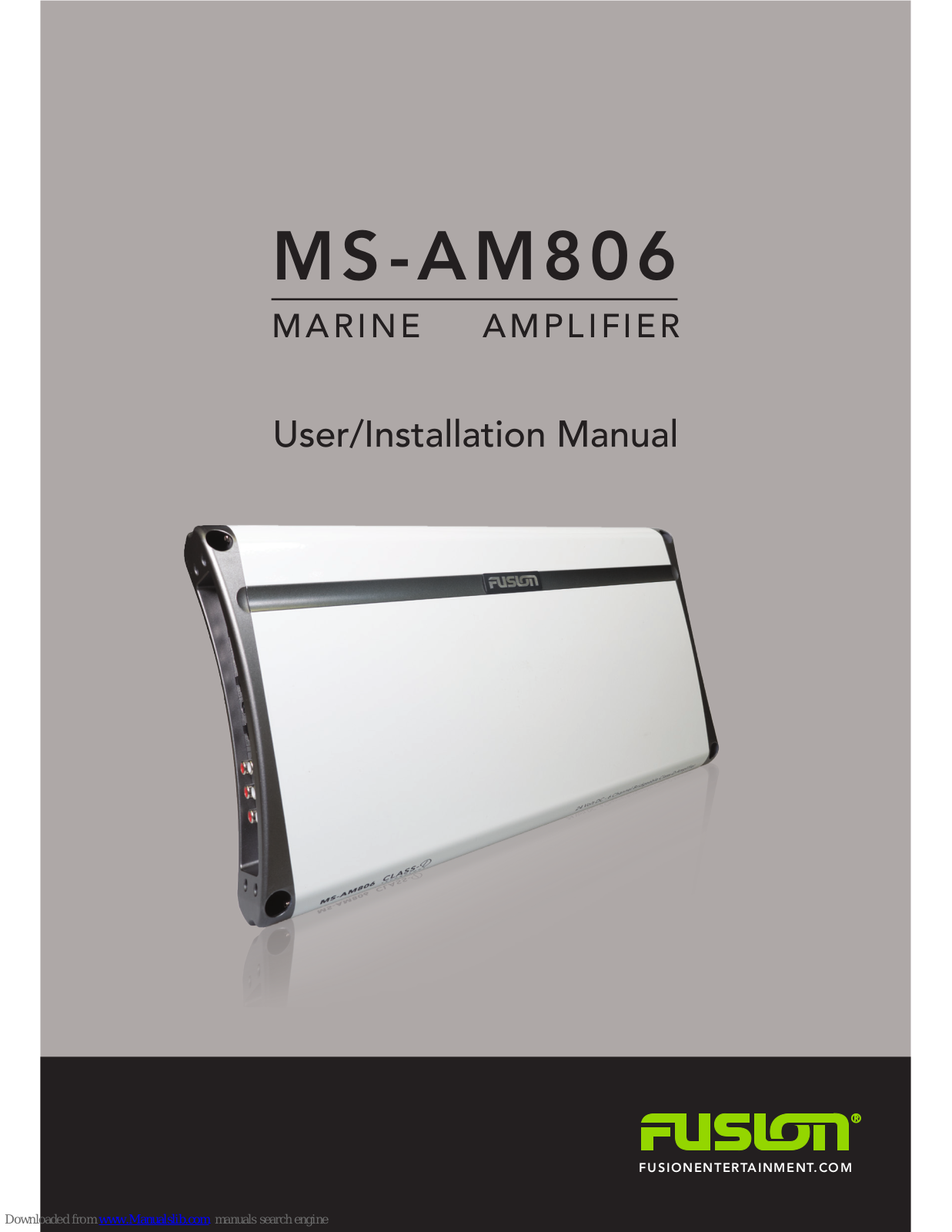 Fusion MS-AM806 Use & Installation Manual