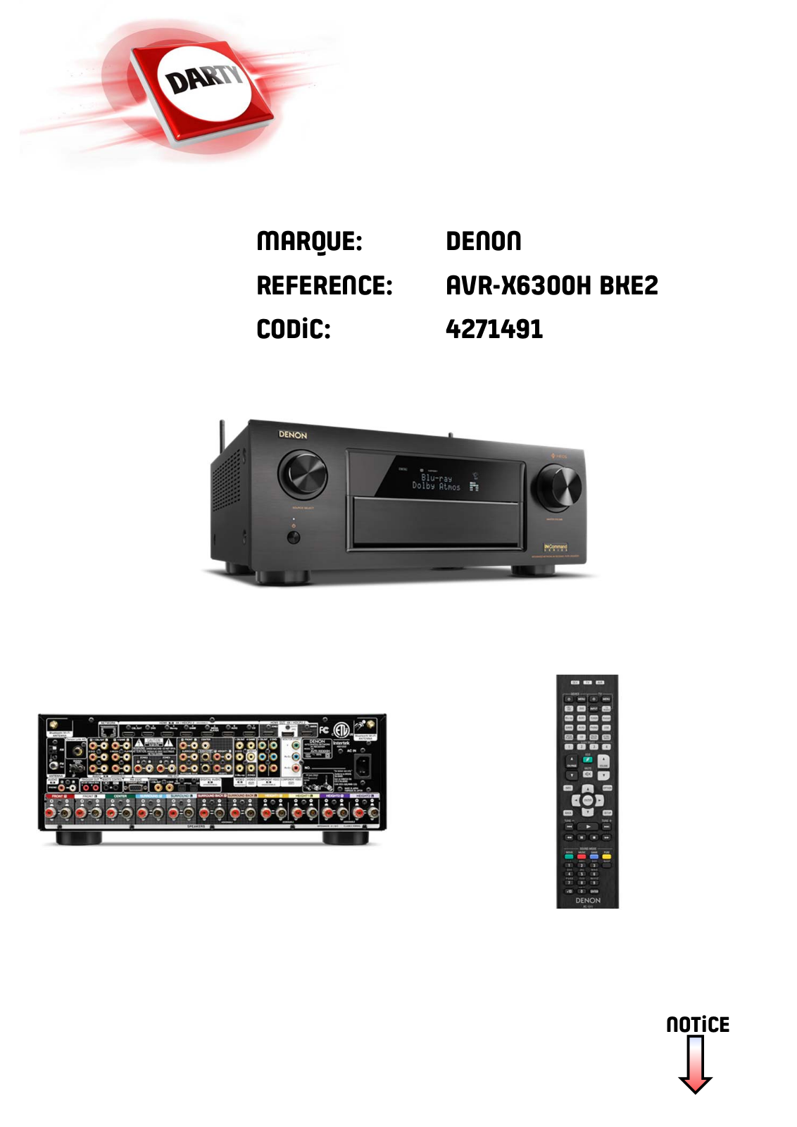 DENON AVRX6300H User Manual