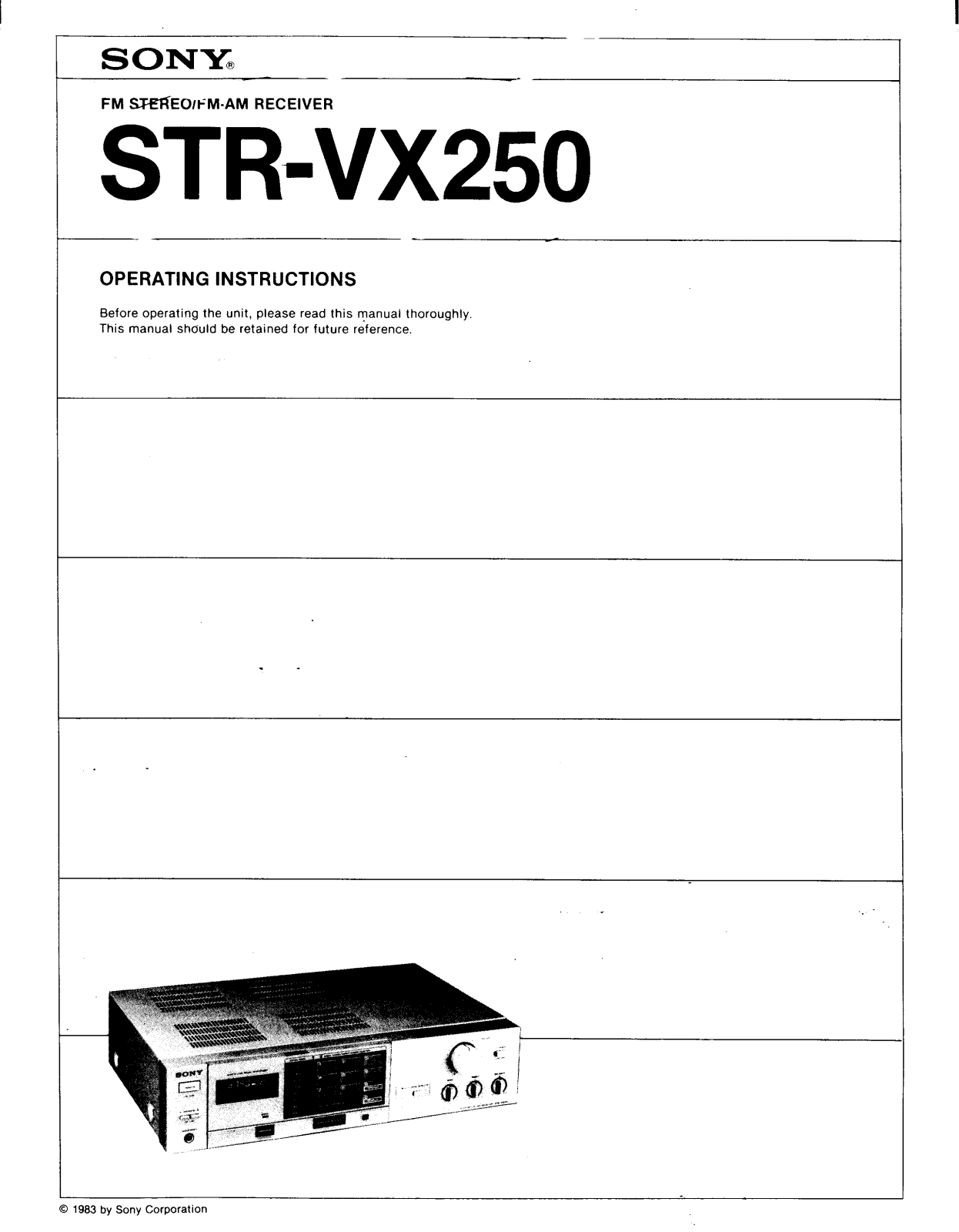 Sony ST-RVX250 User Manual