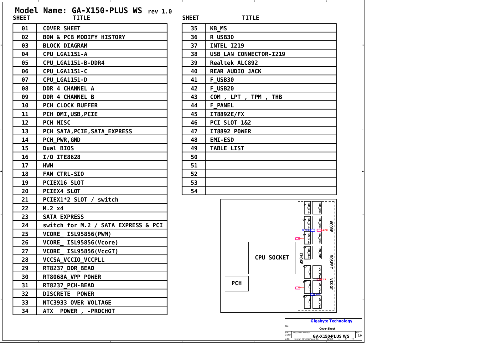 Gigabyte GA-X150-PLUS Schematic rev.1.0