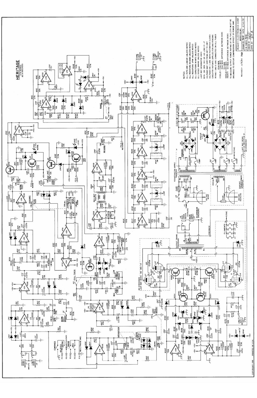 Peavey heritage vtx schematic