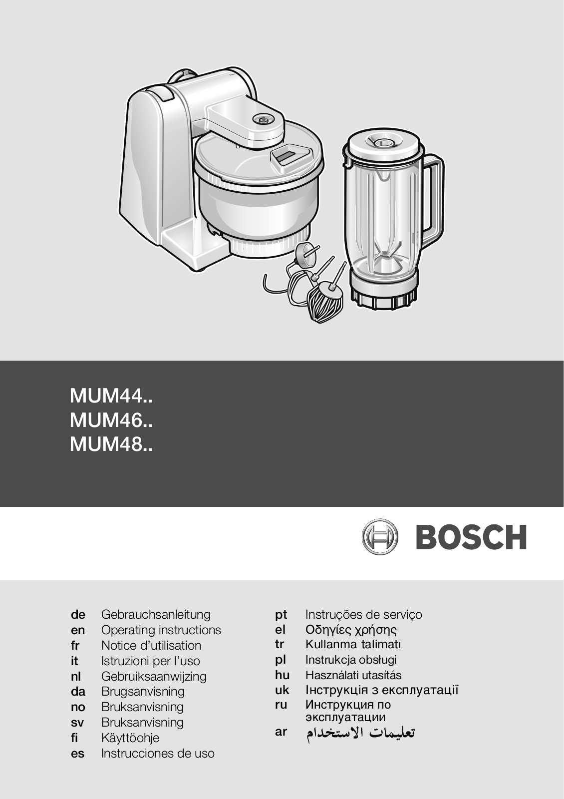 Bosch MUM 4406 User Manual