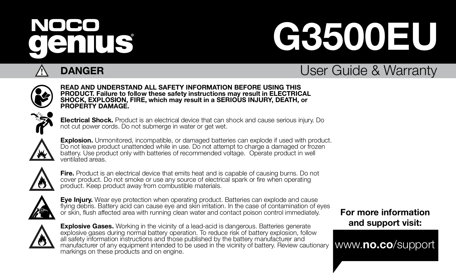 Noco G3500EU User Manual