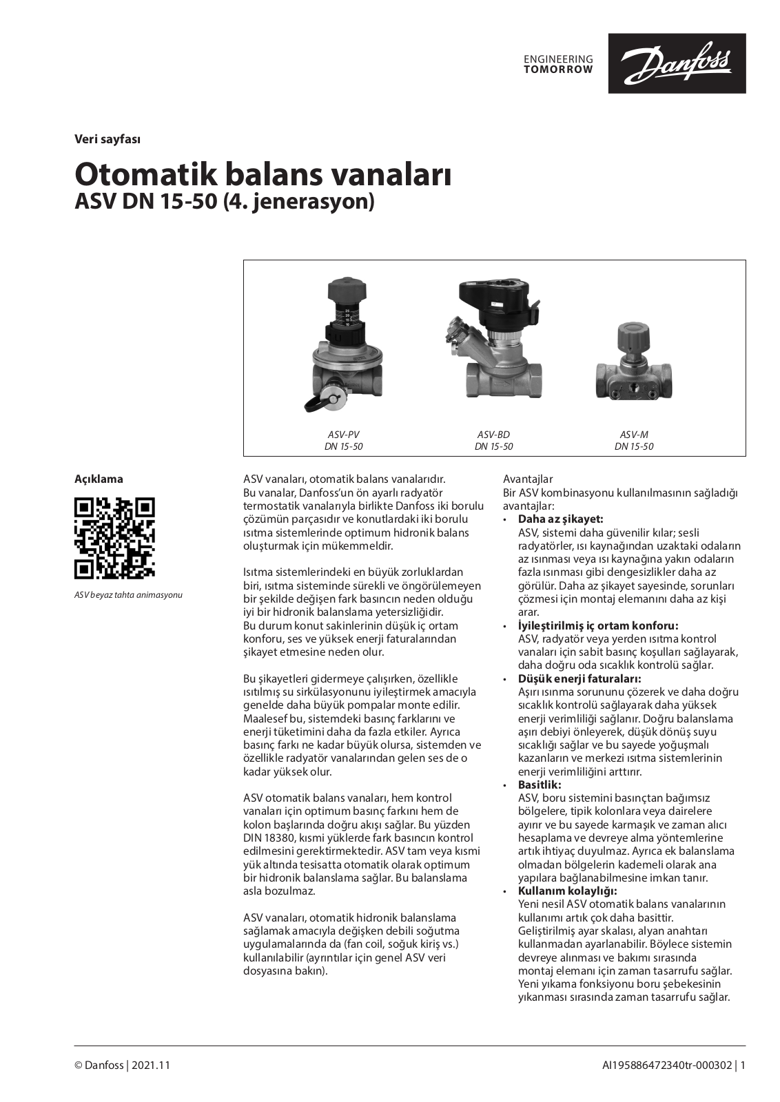 Danfoss AMV655, AMV658SD, AMV658SU Data sheet