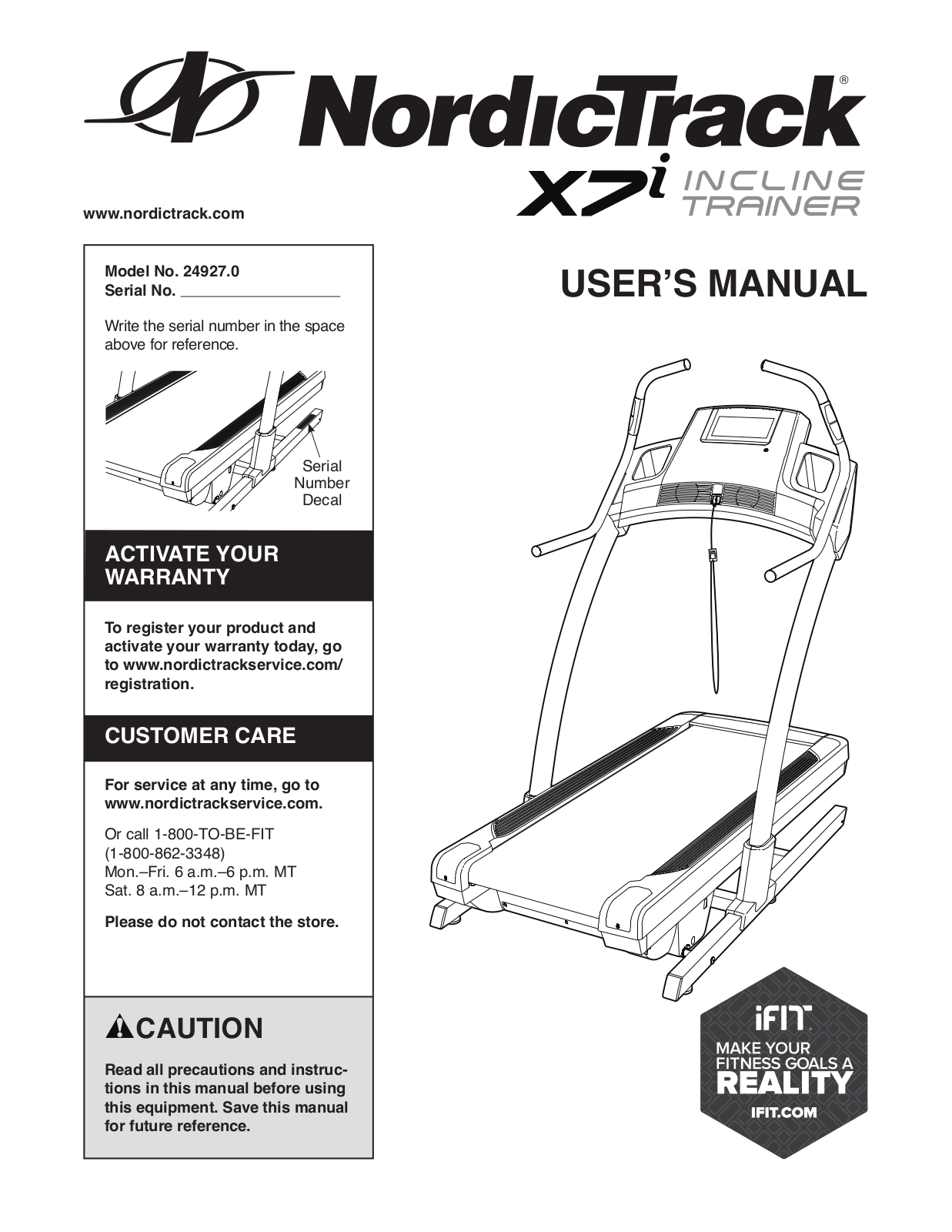 NordicTrack 249270 Owner's Manual