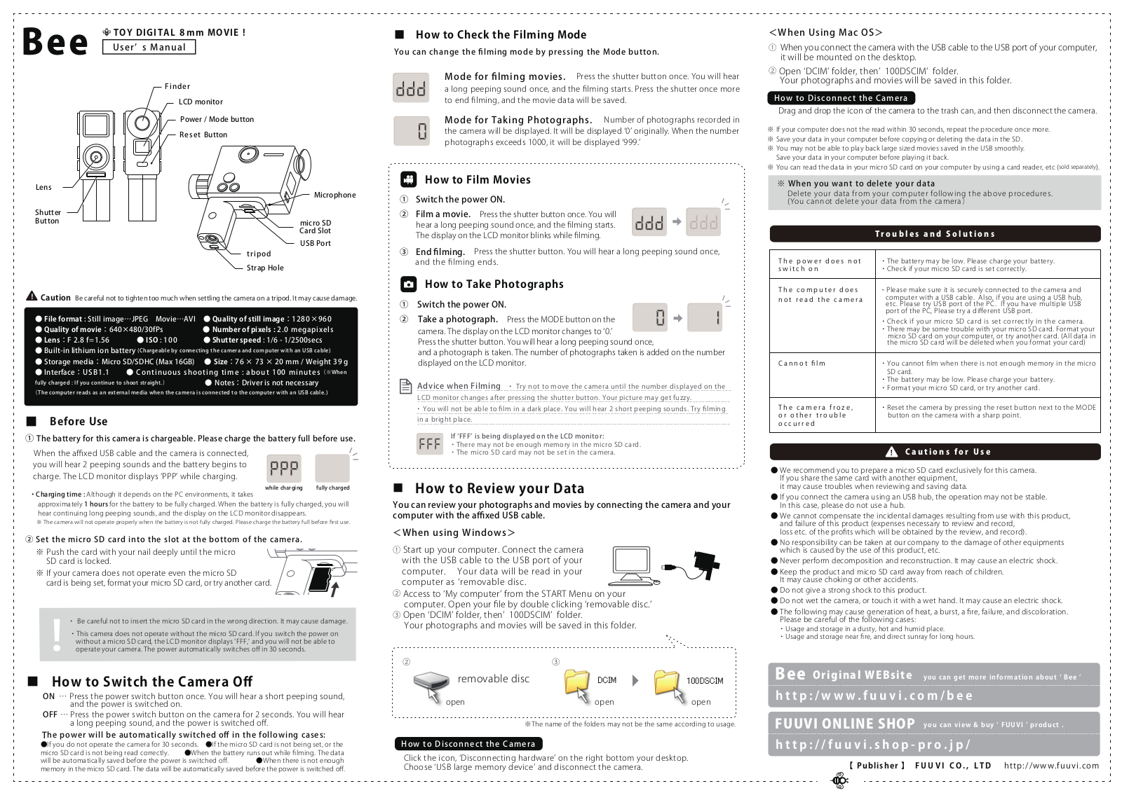 Fuuvi Bee User Manual