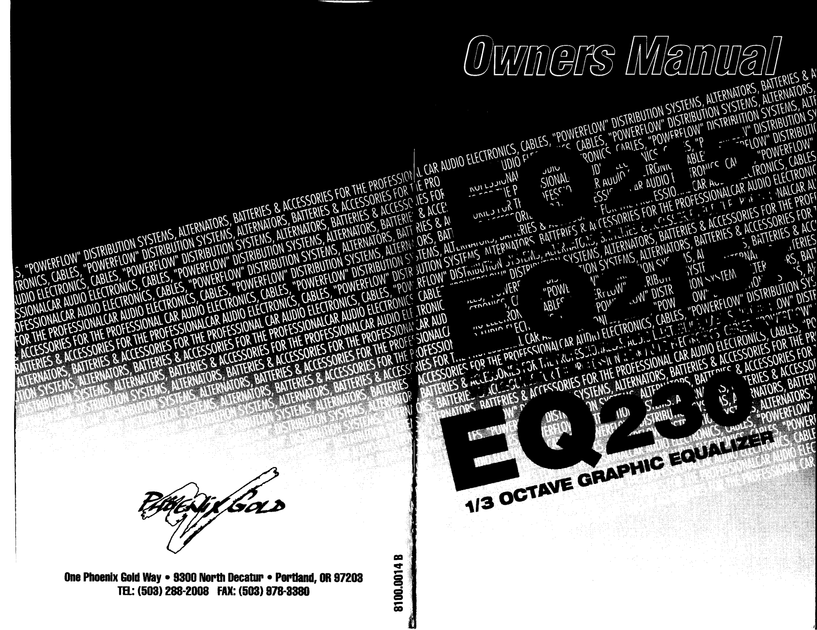 Phoenix Gold EQ230, EQ215, EQ215x User Manual