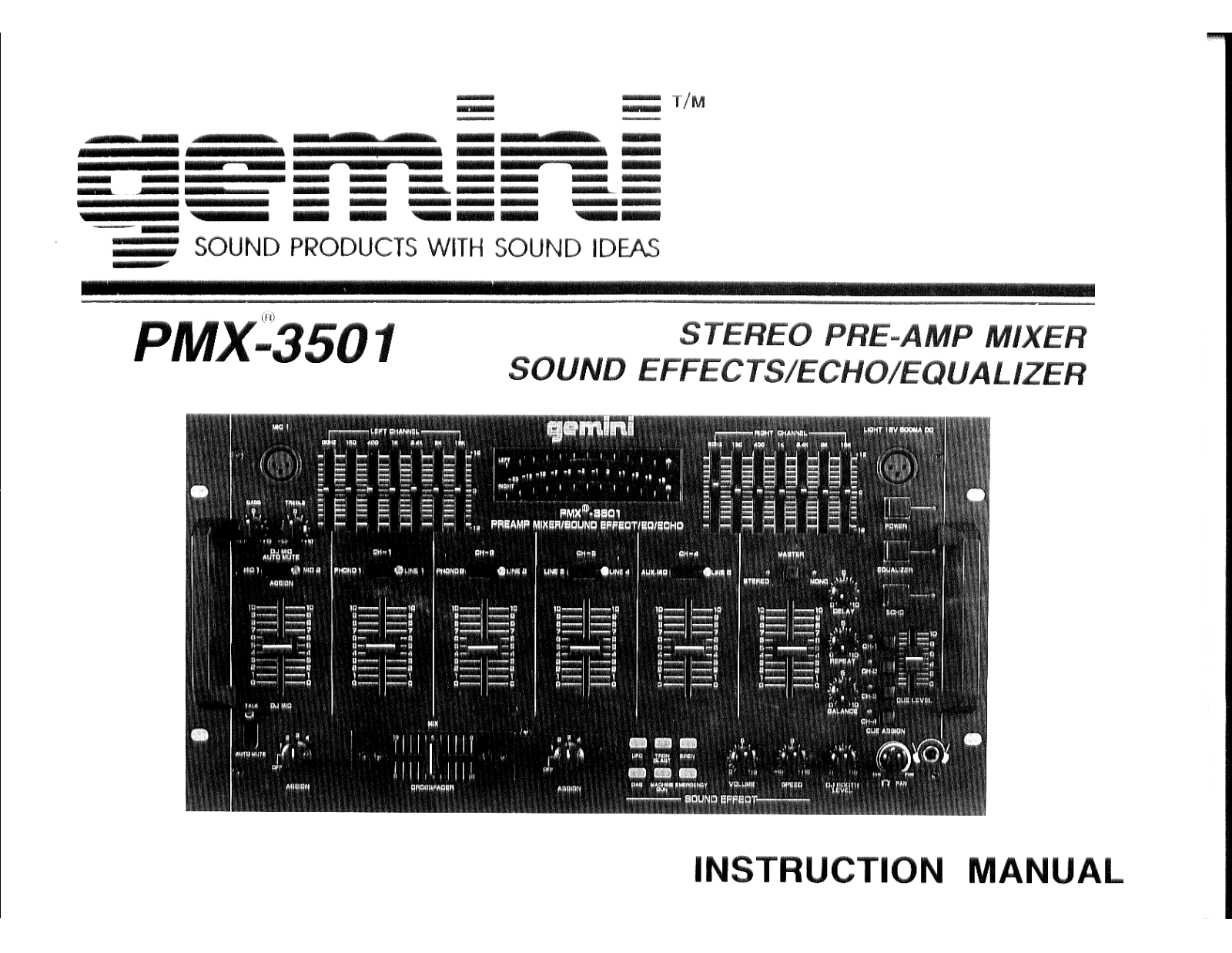 Gemini PMX-3501 User Manual