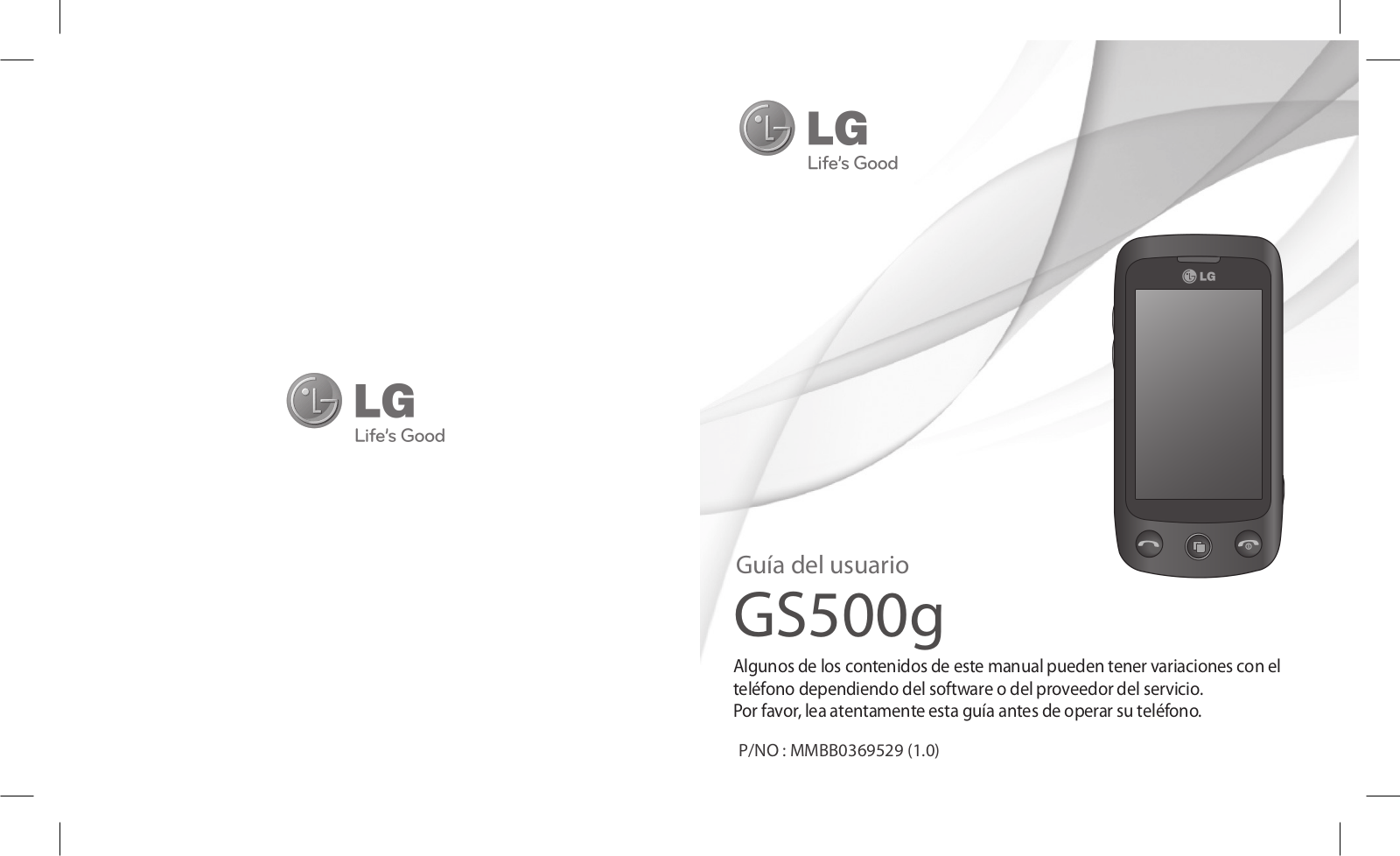 LG GS500G Owner’s Manual