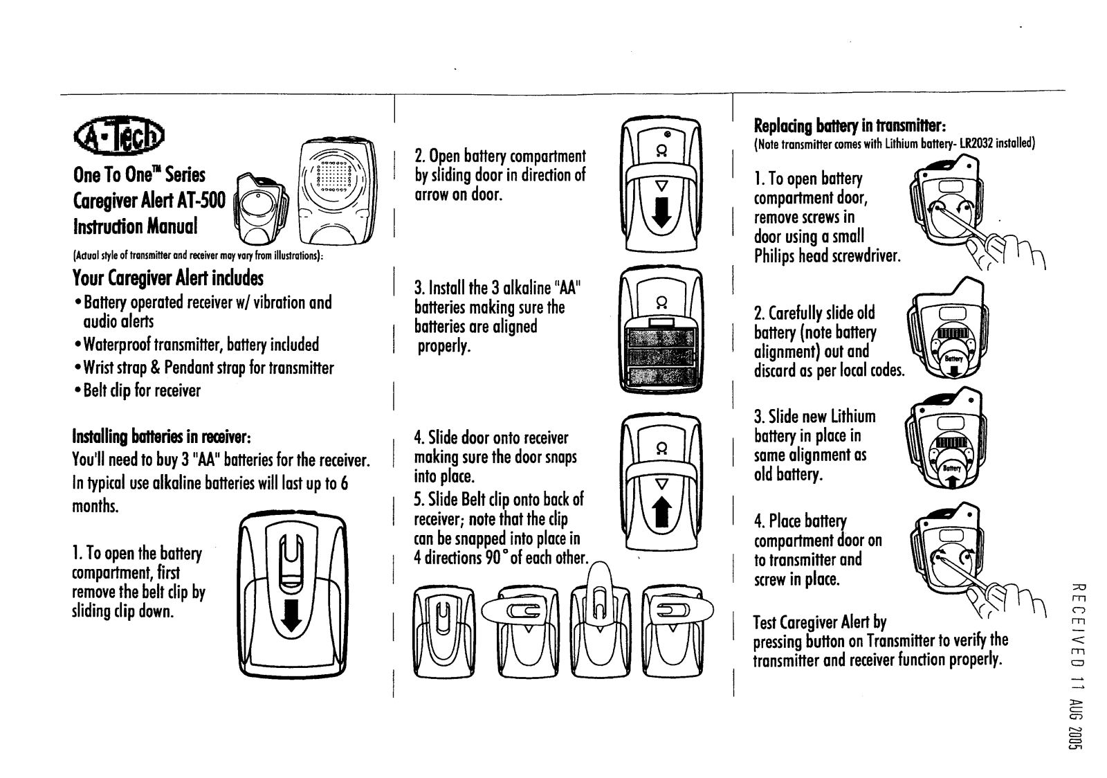 HeathCo AT500TX User Manual