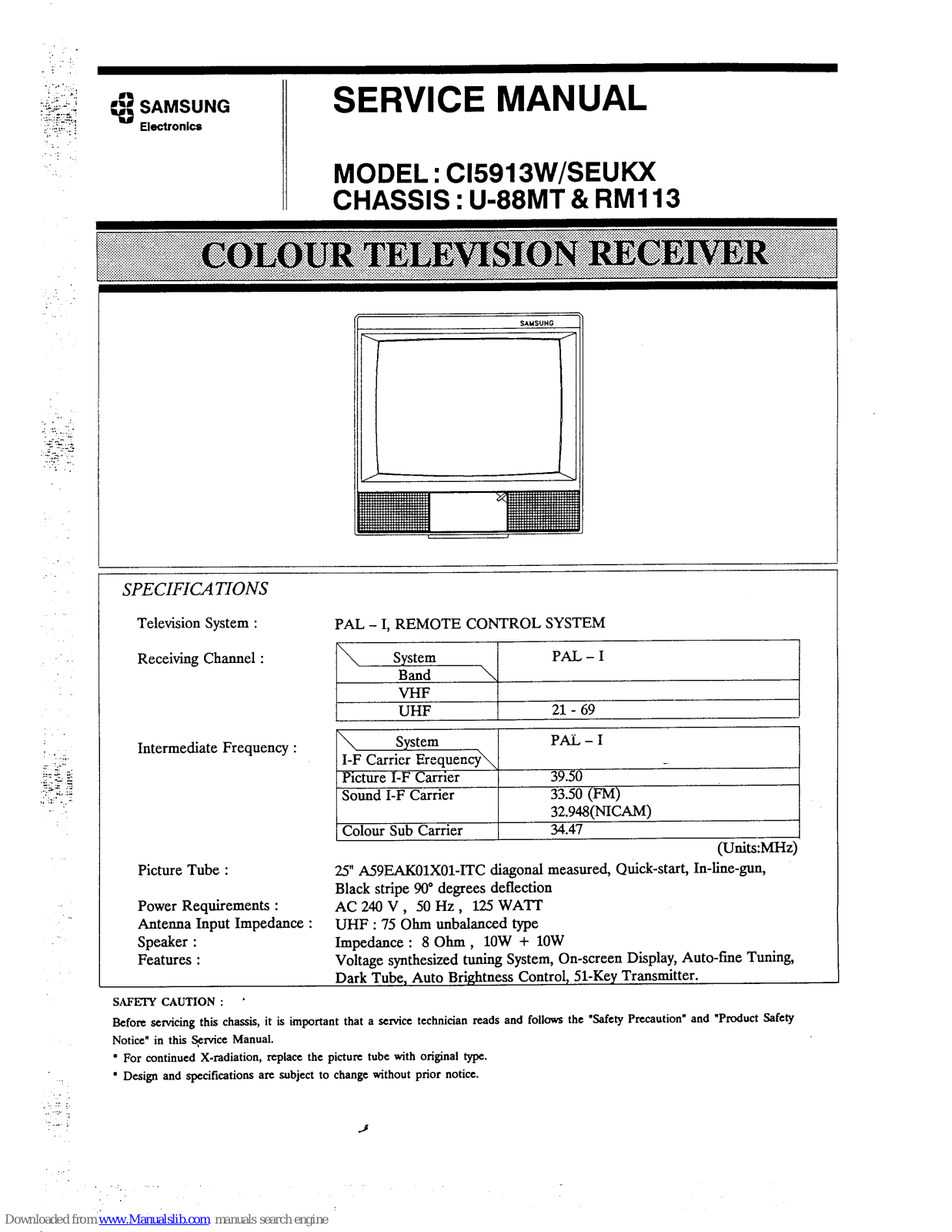 Samsung CI5913W Service Manual