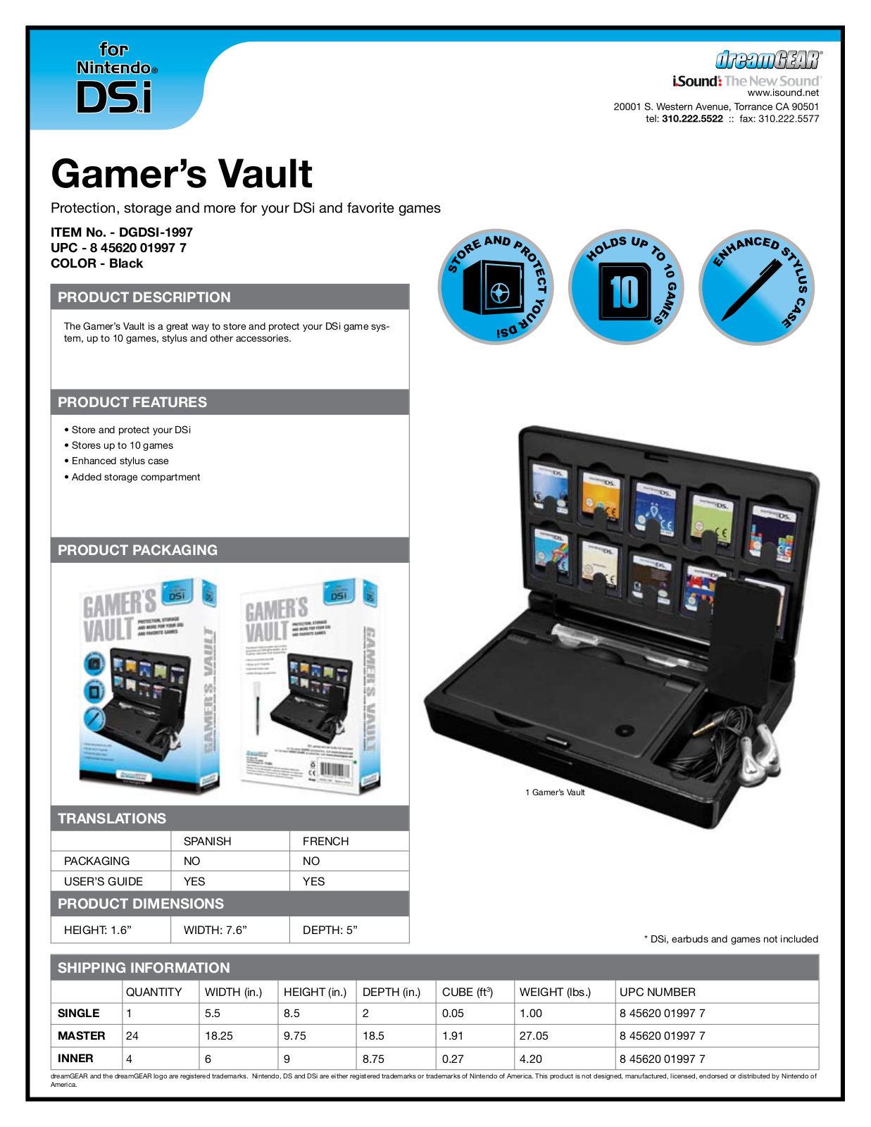 DreamGEAR DGDSI-1997 User Manual