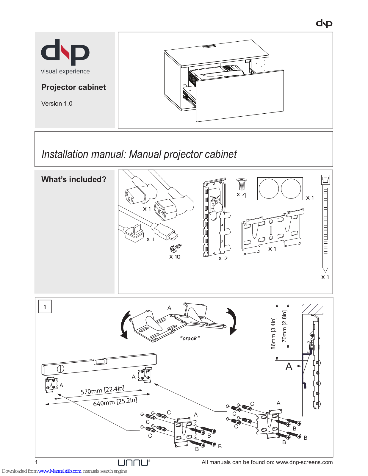 DNP Projector cabinet Installation Manual