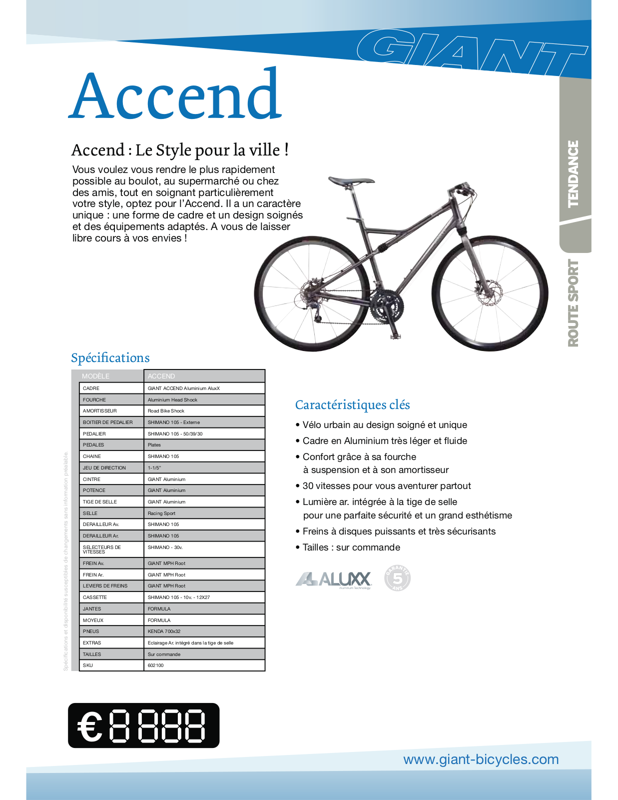 GIANT ACCEND User Manual