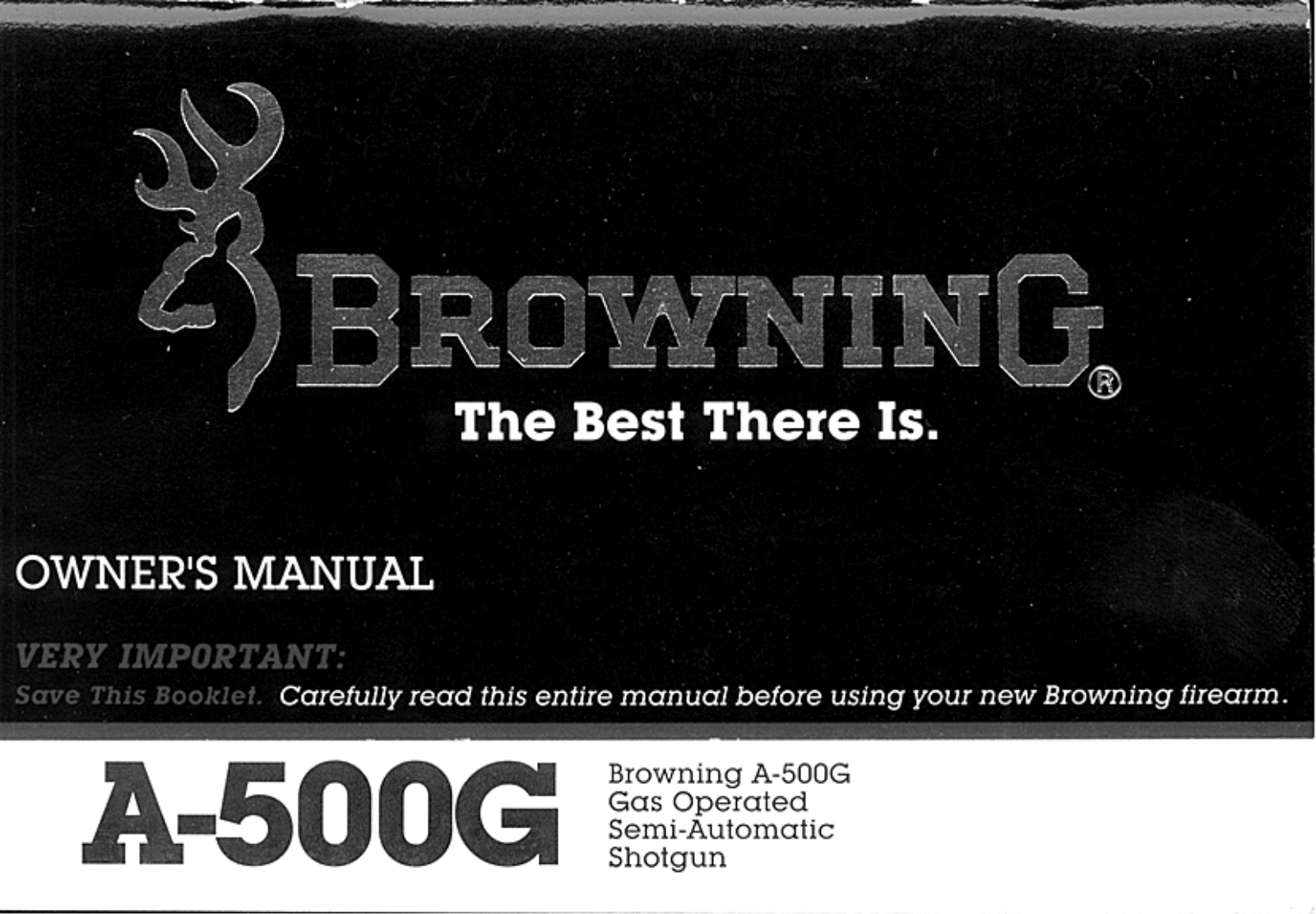 browning a500g User Guide