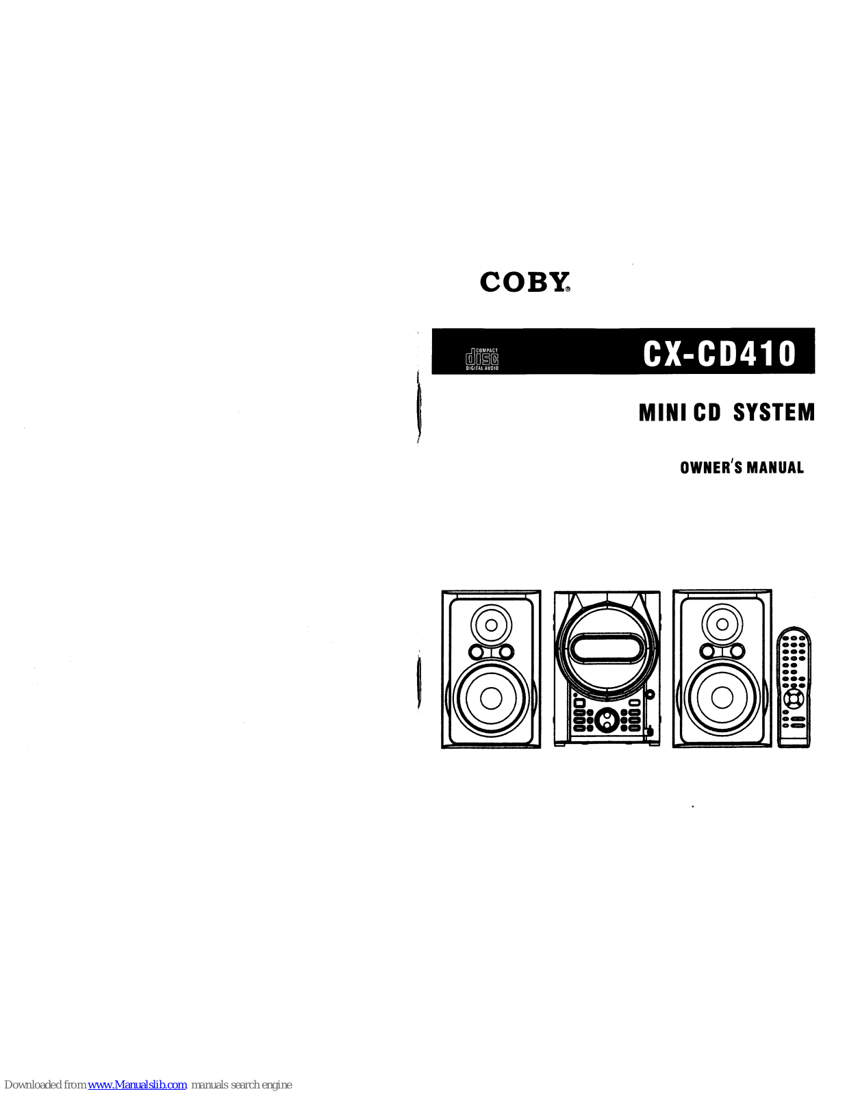 Coby CX-CD410 Owner's Manual