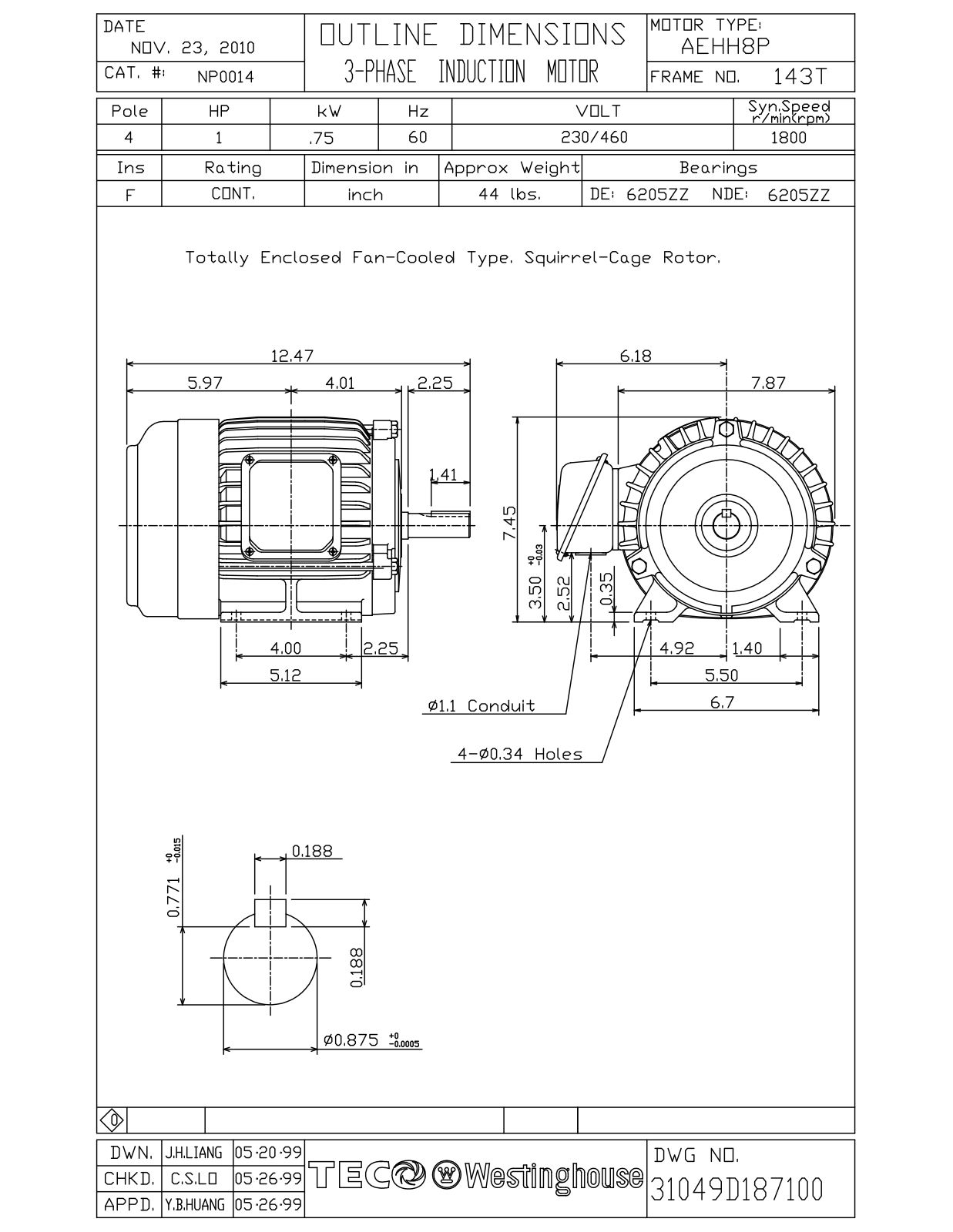 Teco NP0014 Reference Drawing