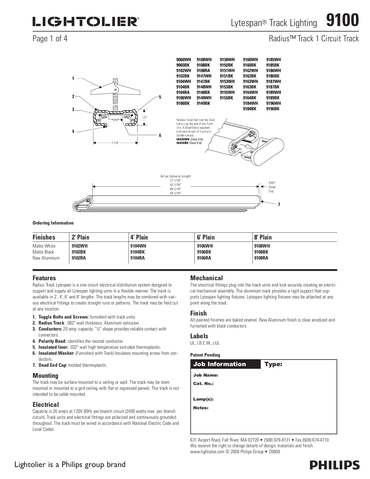 Lightolier 9100 User Manual