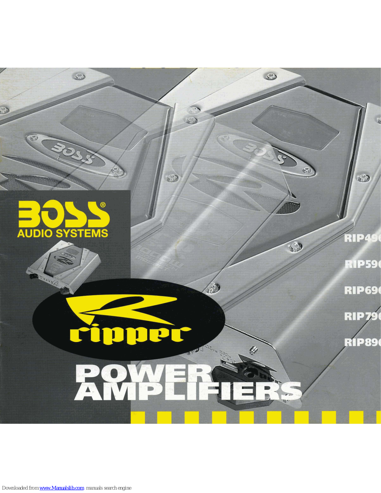 Boss Audio Systems Ripper RIP-496, Ripper RIP-596, Ripper RIP-696, Ripper RIP-796, Ripper RIP-896 User Manual - ManualMachine.com