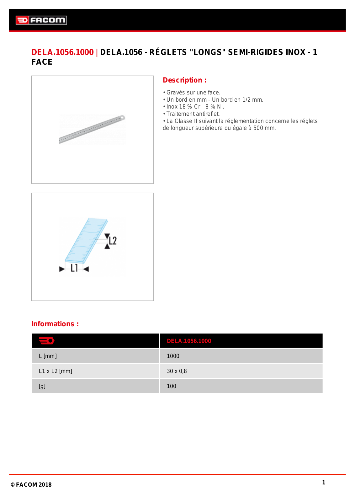 Facom DELA.1056.1000 Specification - ManualMachine.com