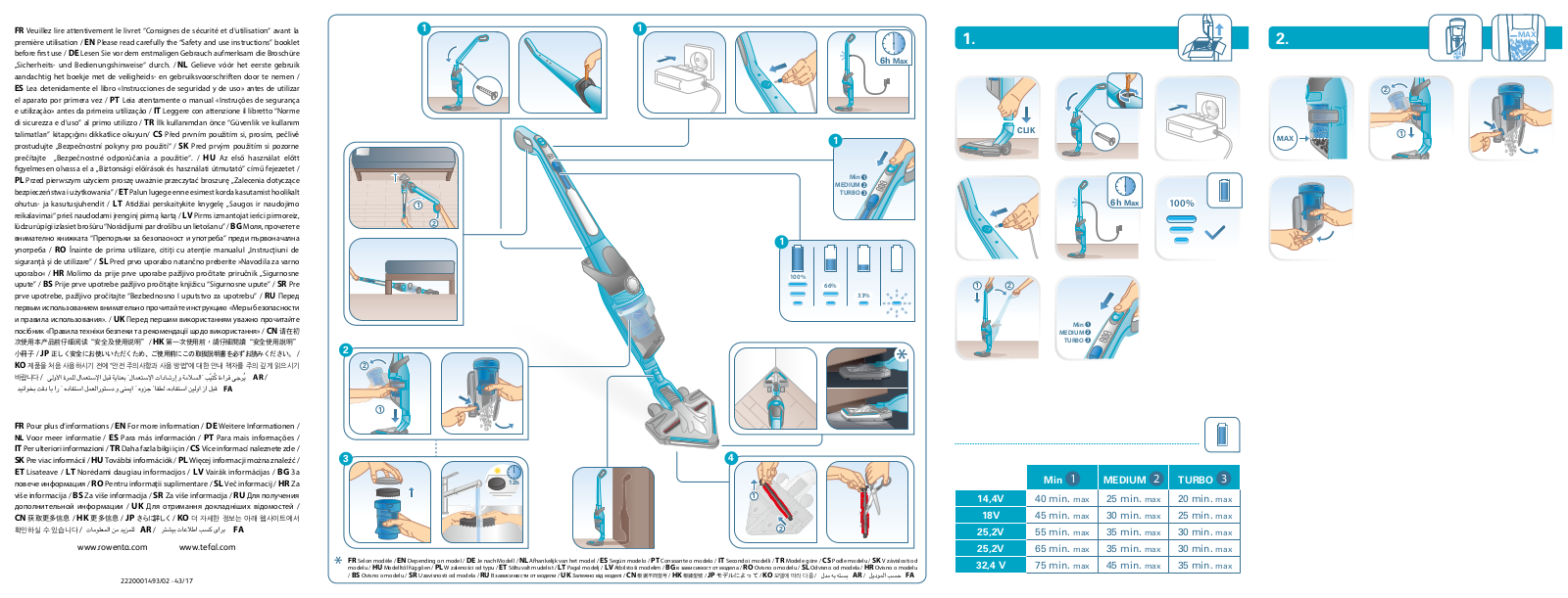 Rowenta RH8995WO, RH8970WO, RH8912WH, RH8920WO User Manual