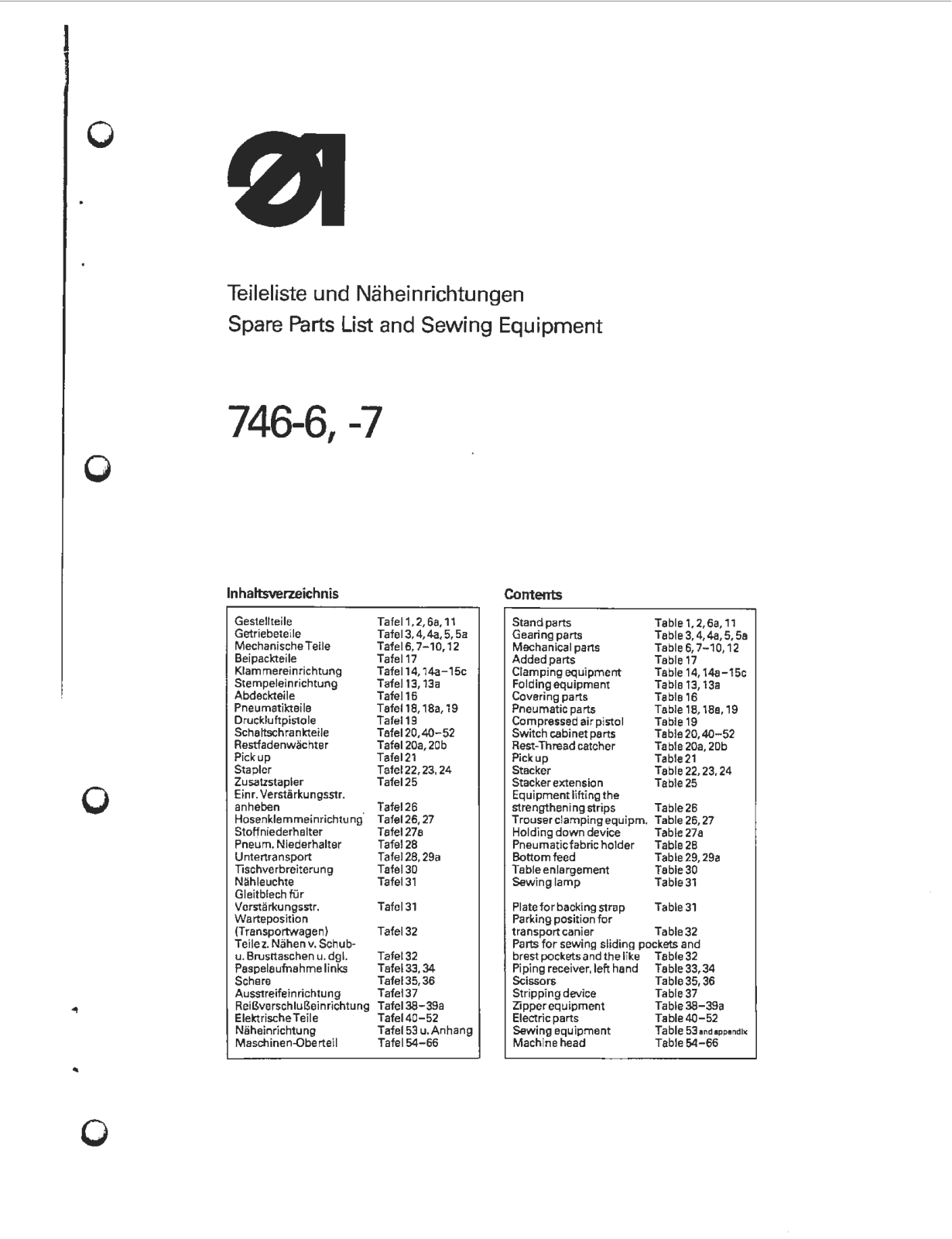 Adler 746-6, 746-7 User Manual