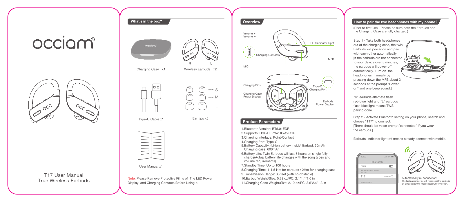 Occiam T17 User Manual